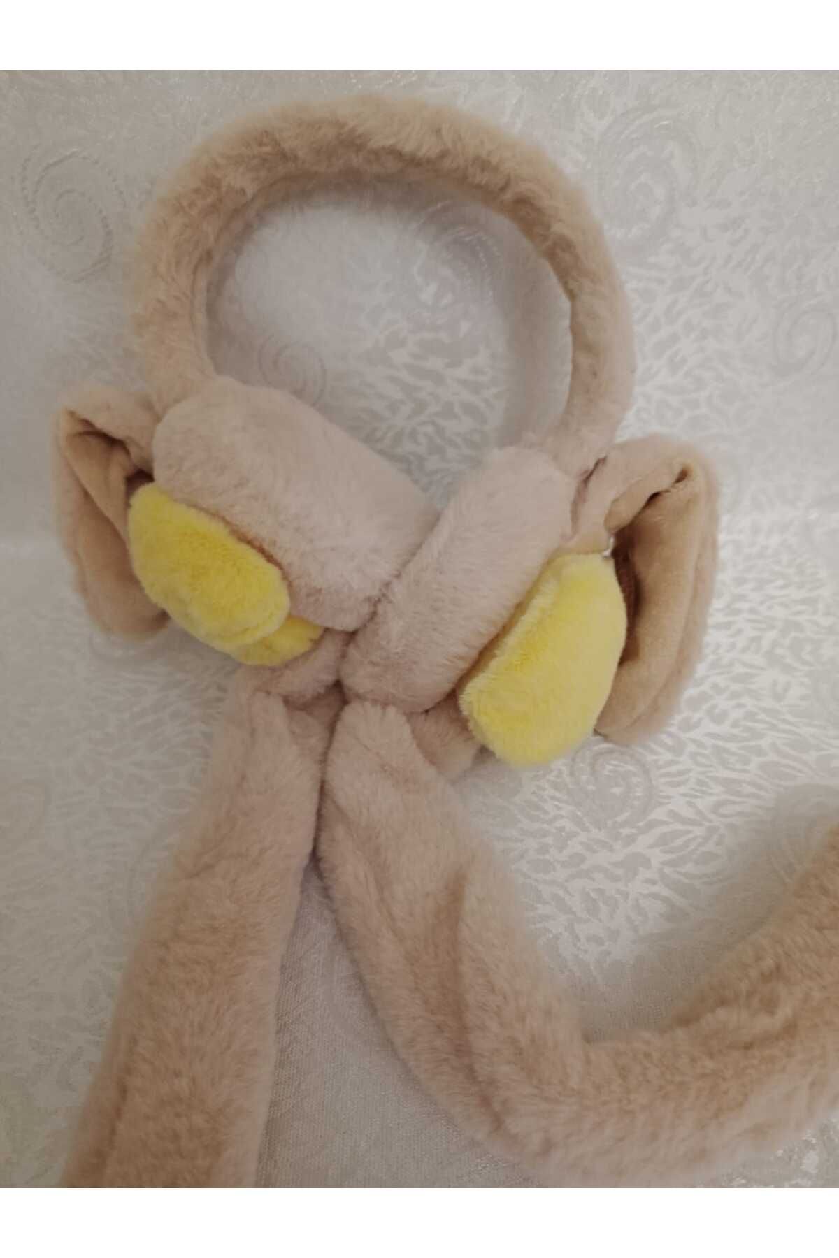 Çocuk Peluş Sanrio Purin Figürlü Oynar Kulaklı Hareketli Sesli Kışlık Kulaklık