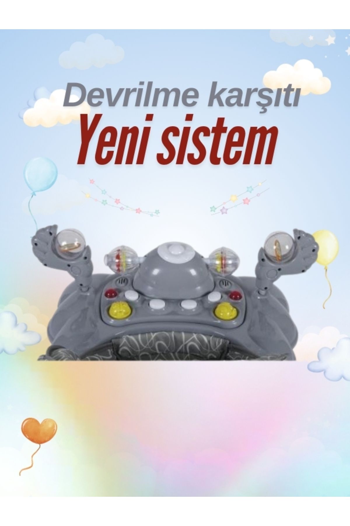 Yeni nesil Kiddy Yürüteç Sallanır Müzikli Oyuncaklı Bebek Yürüteç Örümcek