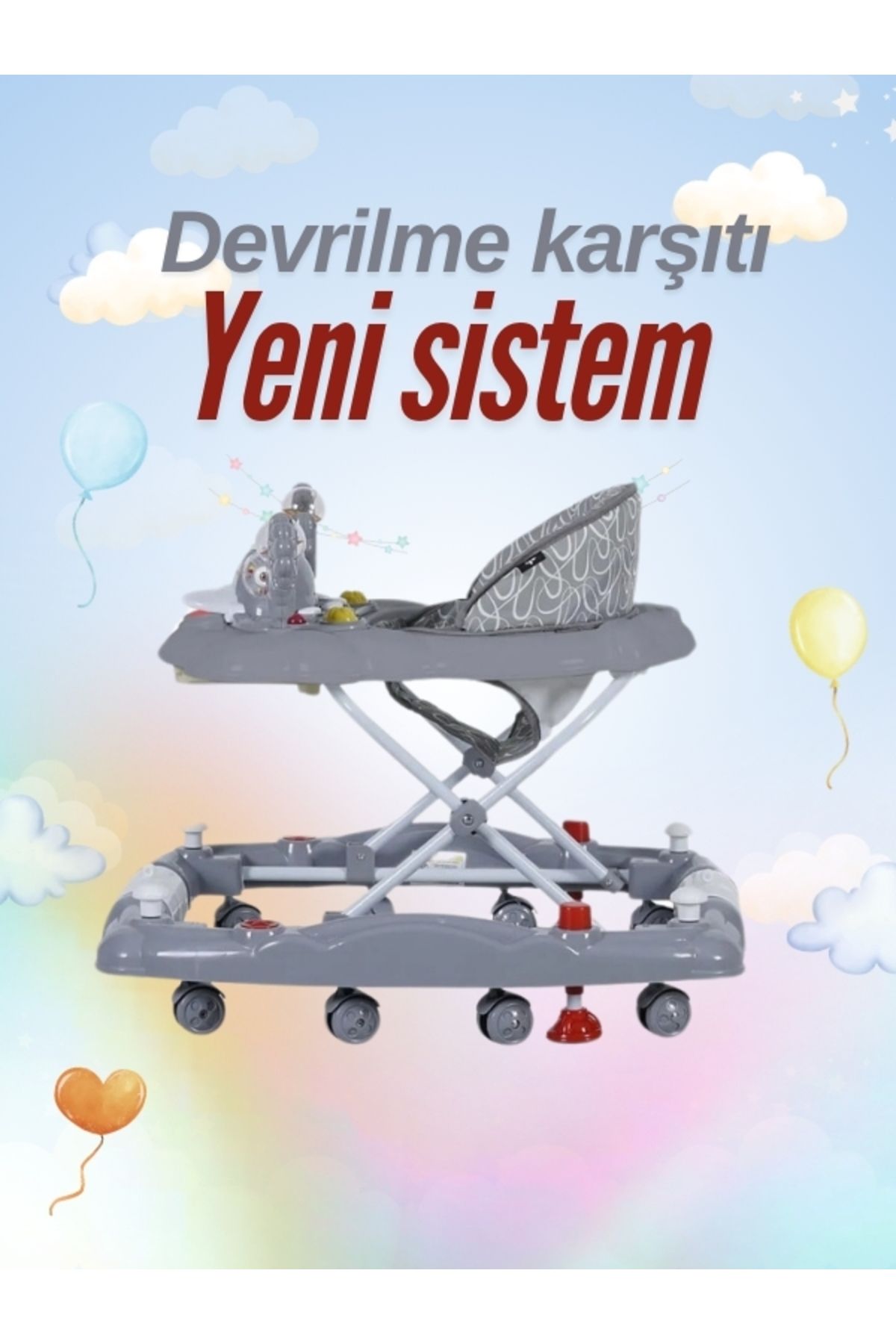 Yeni nesil Kiddy Yürüteç Sallanır Müzikli Oyuncaklı Bebek Yürüteç Örümcek