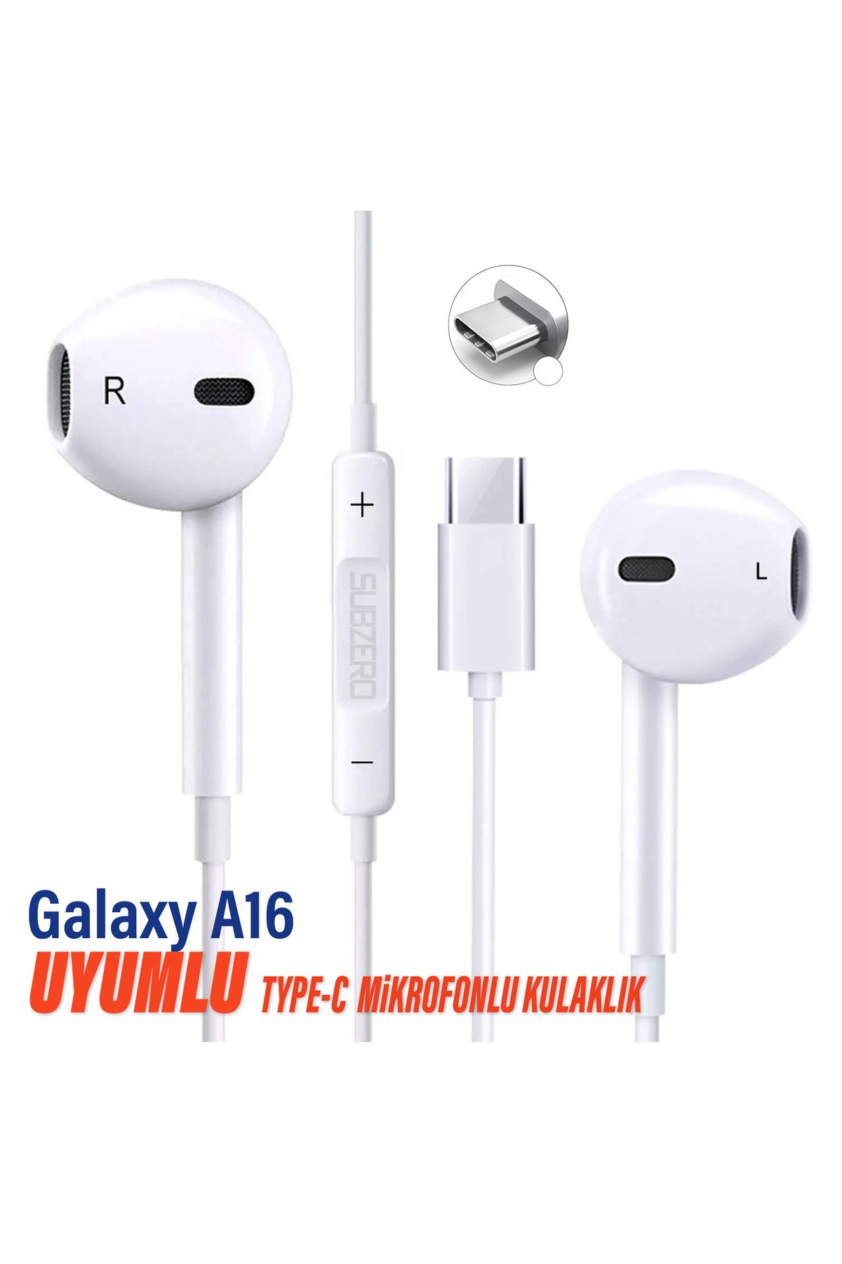 EXENAR Samsung Galaxy A16Uyumlu Type C Kulakl...