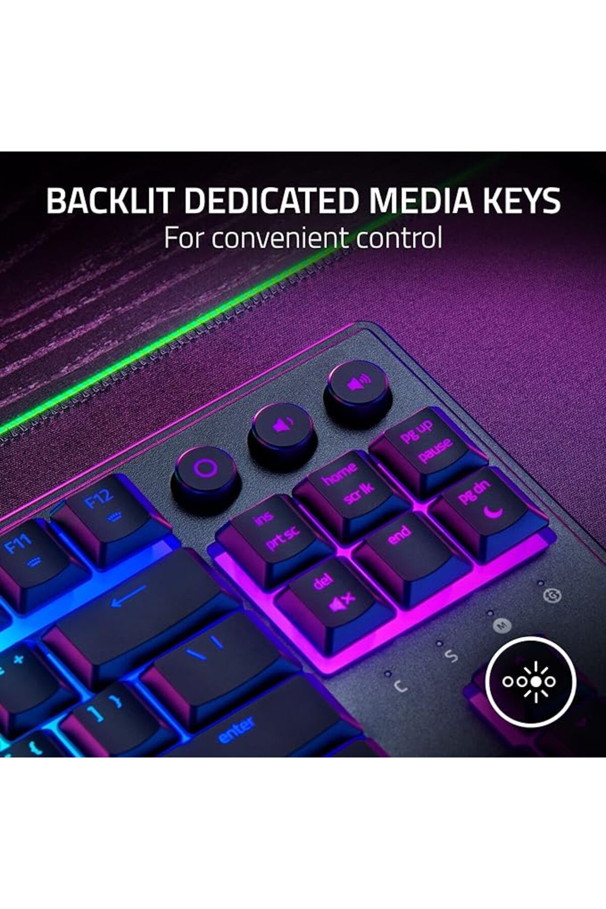 Razer Ornata V3 Tenkeyless - Kompakt Düşük Profil Oyun Klavyesi (Meka-Membran Anahtarlar, Özel Medya