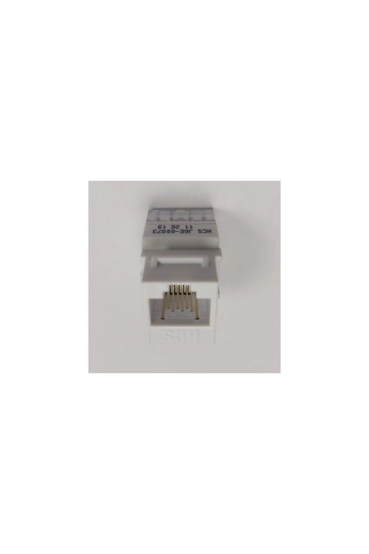 J6E-00873 8P8C RJ-45 UTP KEYSTONE JACK CAT 6, LSA+ / 110 IDC T568 A/B, 180 DERECE