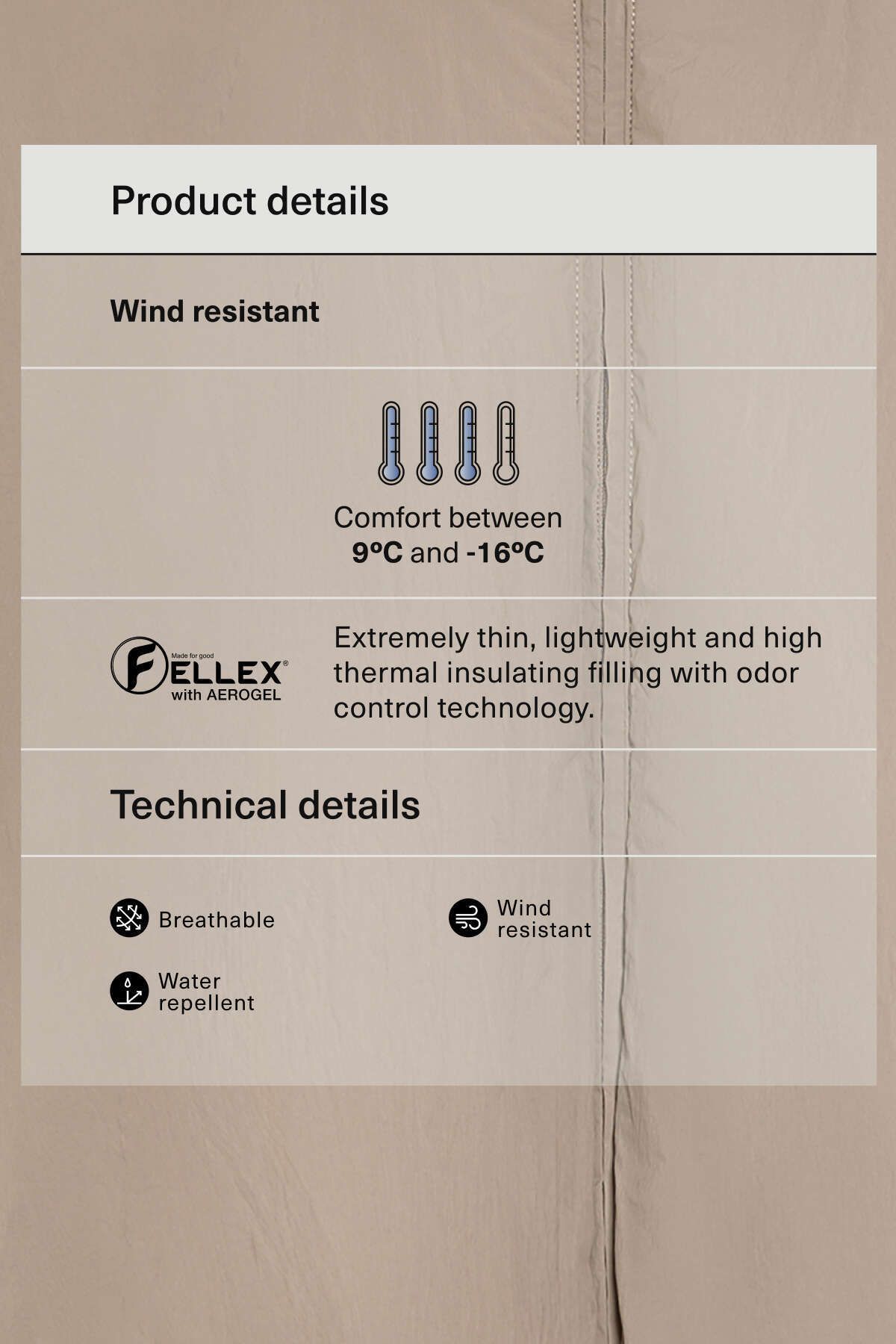 FELLEX® AEROGEL su geçirmez balloon ceket