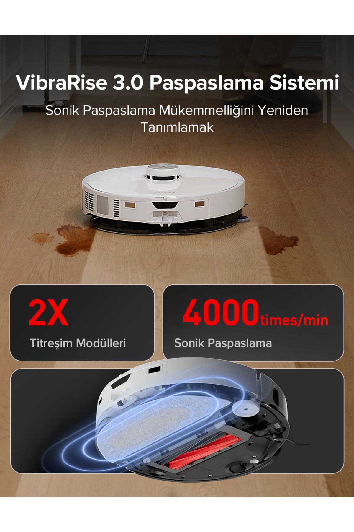 S8 Maxv Ultra Akıllı Robot Süpürge Beyaz