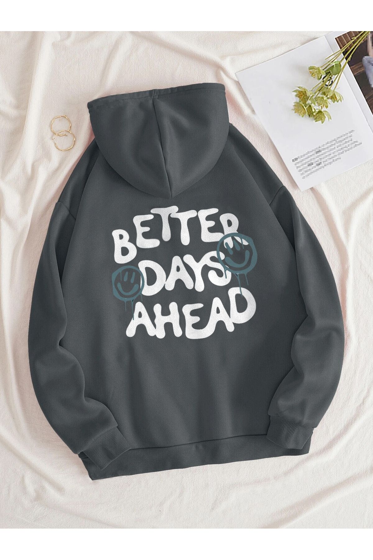 De Carte Better Days BaskılıDüşük Omuz Unisex...