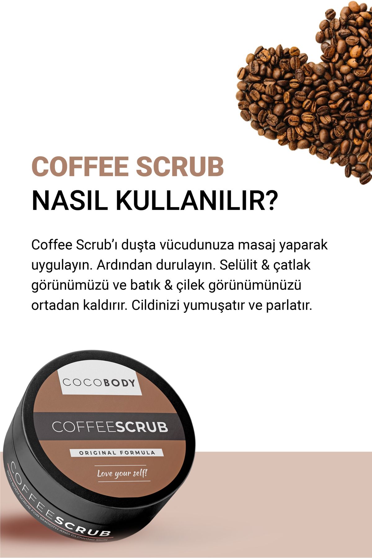 Coffee Scrub & Coffee Lotion - Antioksidanlı, Çatlak ve Selülit Onarıcı, Çilek ve Batık Giderici Set