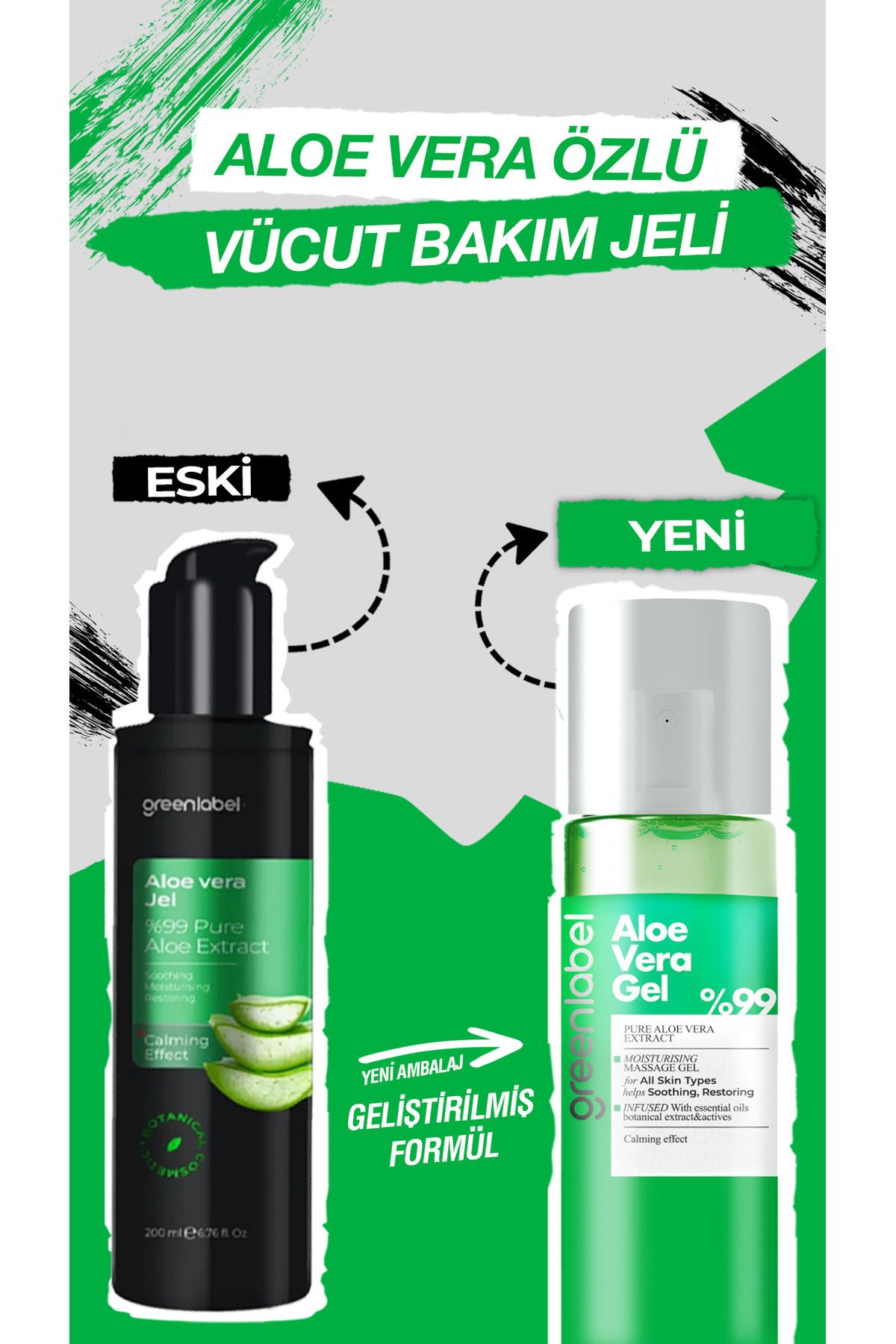 Aloe Vera Gel - Aloe Vera Jel Nemlendirici Ve Yatıştırıcı 200 Ml.