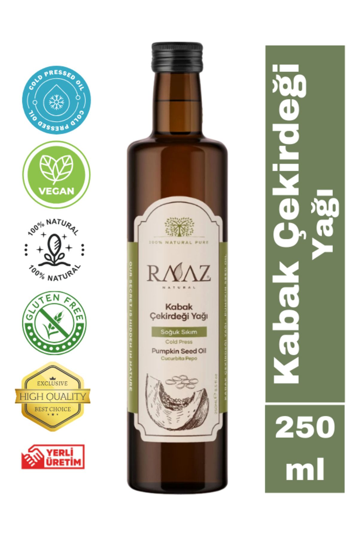 RAAZ Kabak Çekirdeği Yağı 250ml Pumpkin Seed...