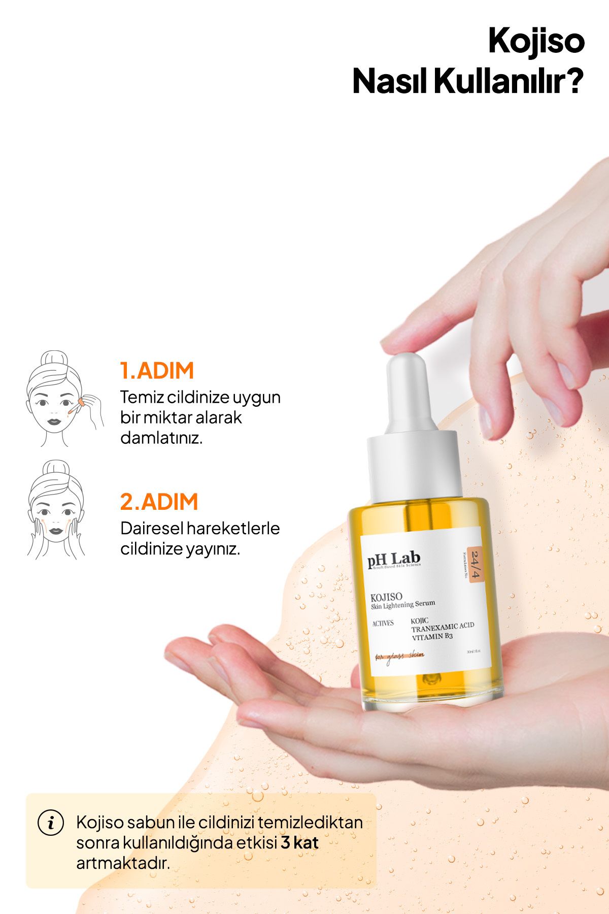 Phlab Kojiso Kojic Asit Serumu, Zerdeçal Ve Kojik Asit Etkisi Ile Leke Karşıtı Serum