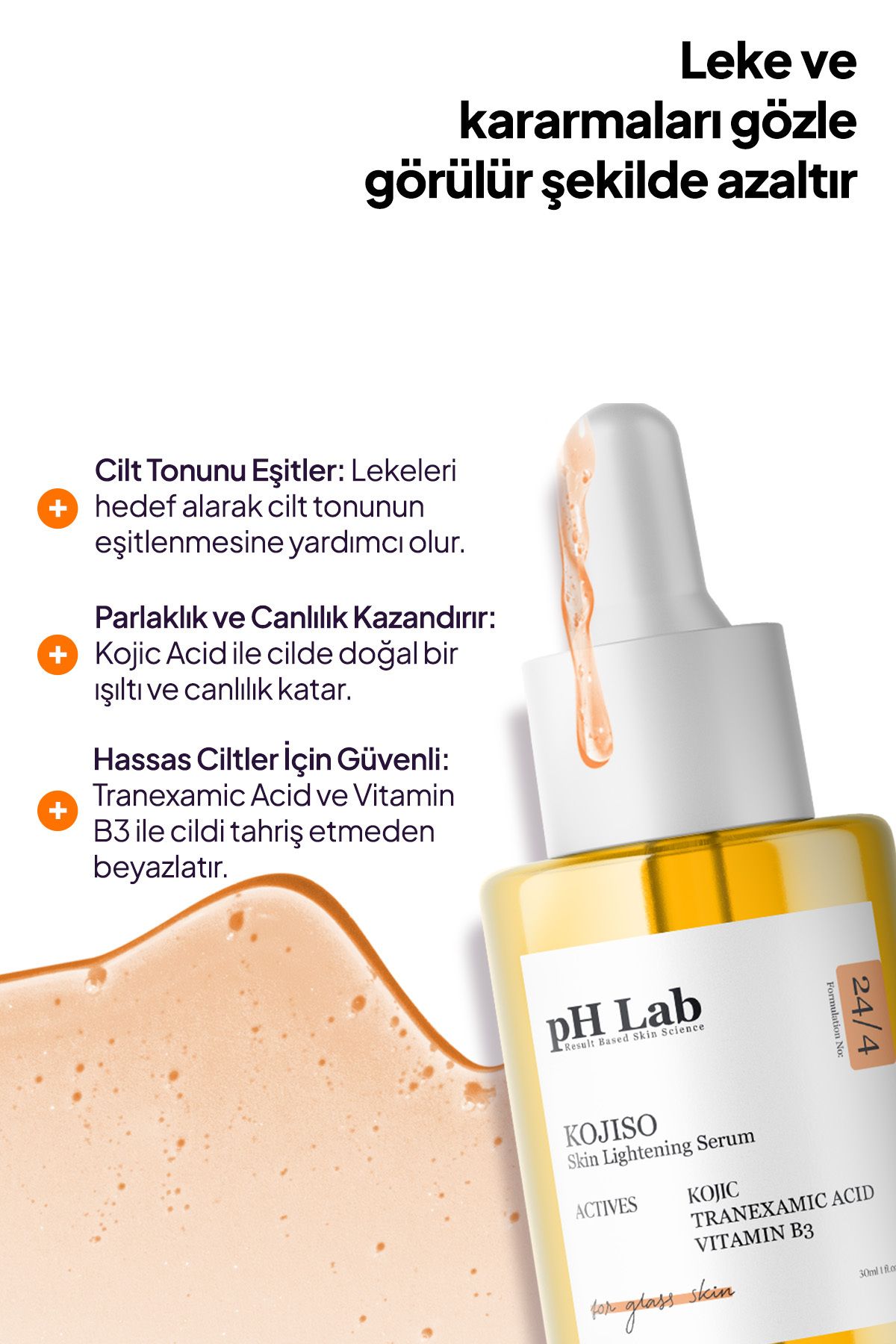 Phlab Kojiso Kojic Asit Serumu, Zerdeçal Ve Kojik Asit Etkisi Ile Leke Karşıtı Serum