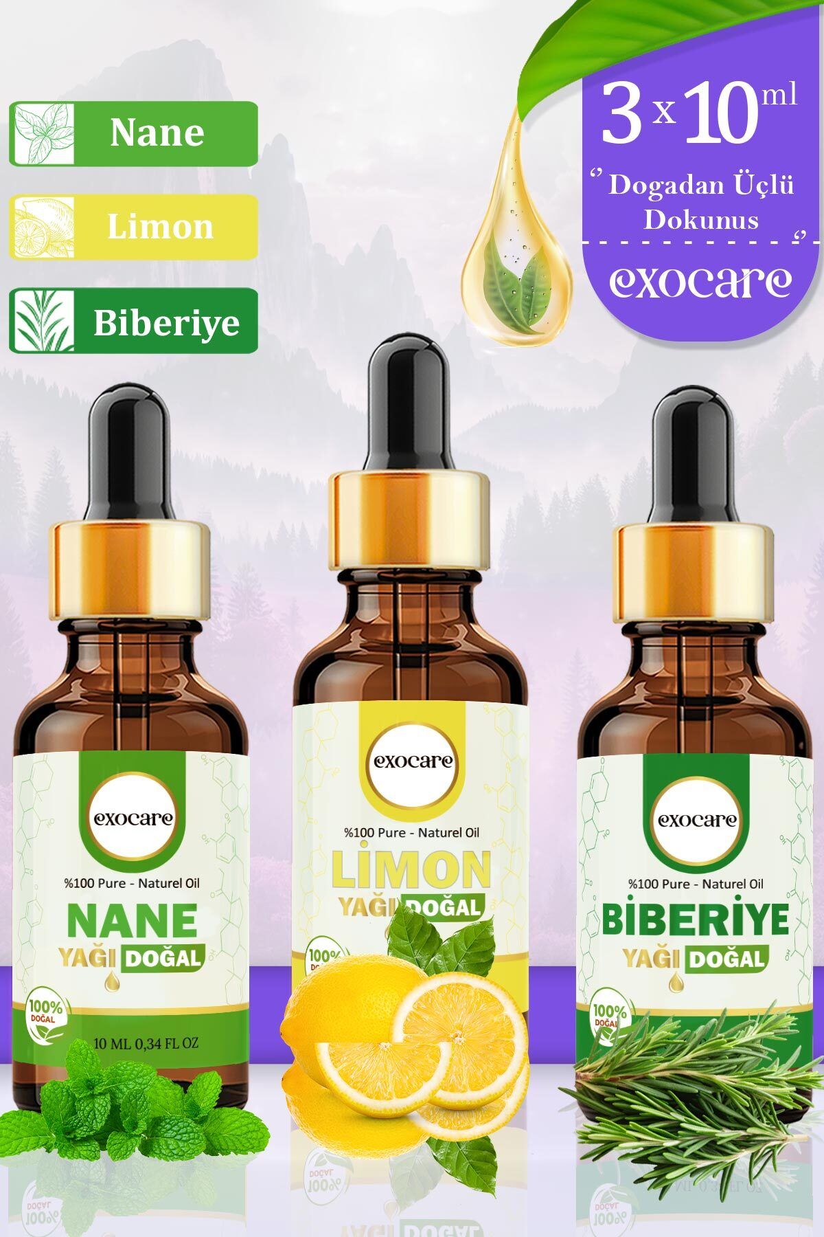 exocare NANE LİMON veBİBERİYE %100 Doğal Sert...