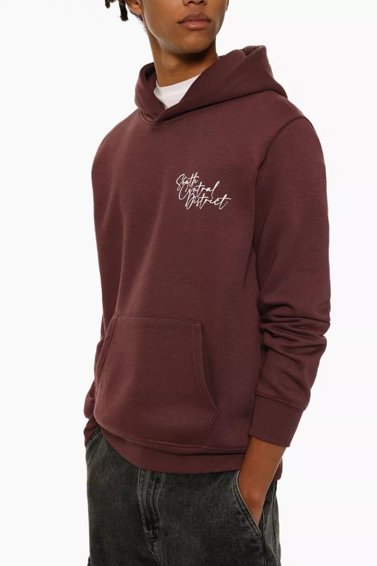 Baskılı ve kapüşonlu sweatshirt