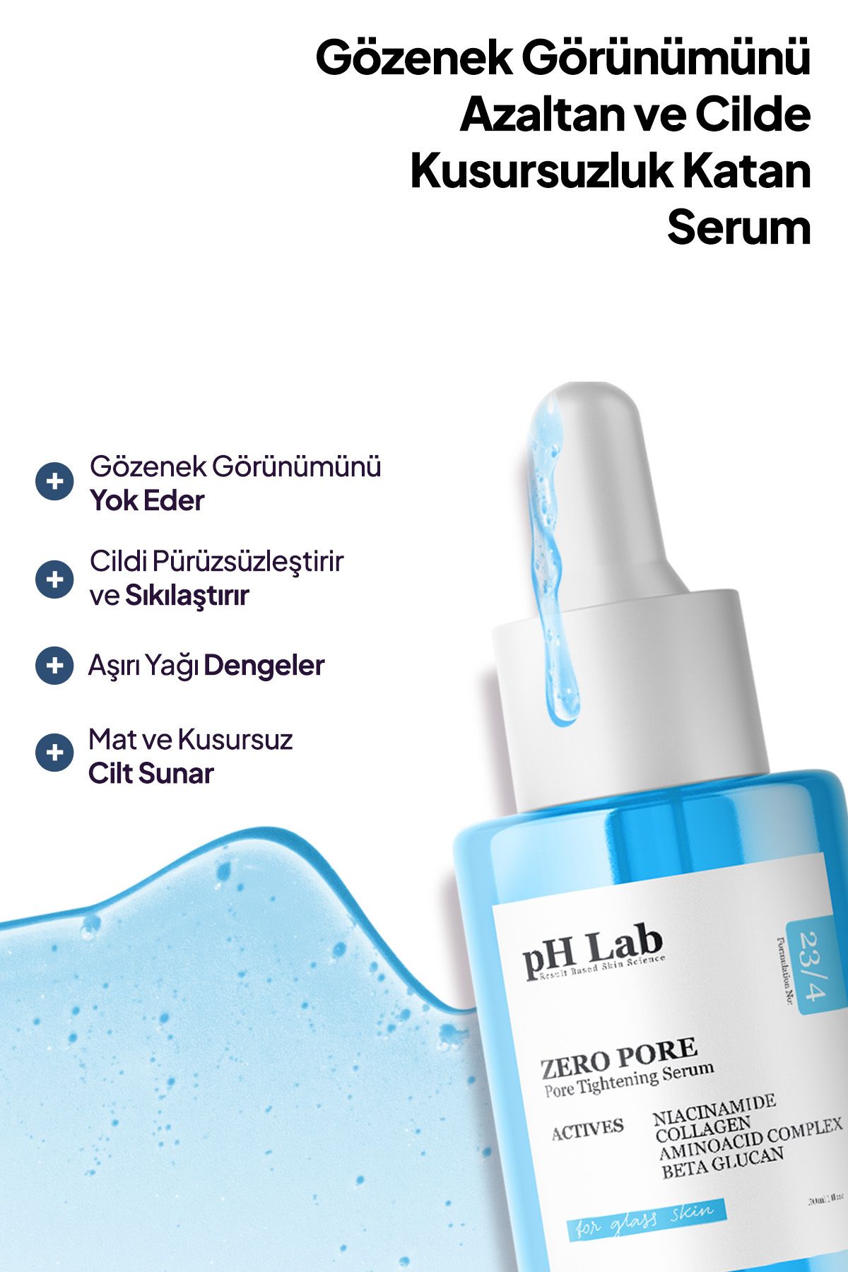 Phlab Zero Pore Gözenek Sıkılaştırıcı Serum, Gözenek Temizleyici Bakım Serumu