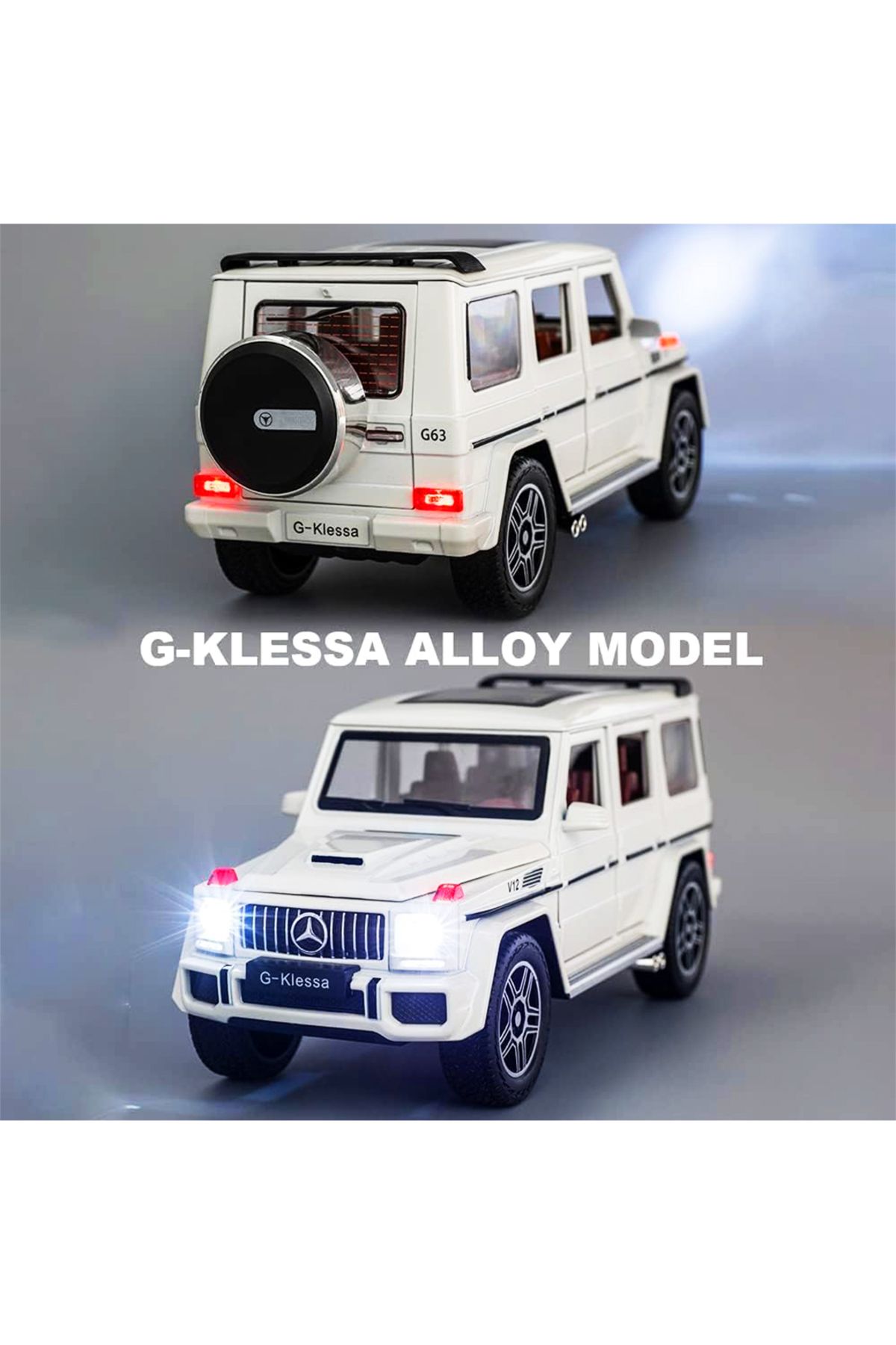 Benz G63 AMG Metal 1/24 Model | Sesli Ve Işıklı - Çek Bırak | 22CM