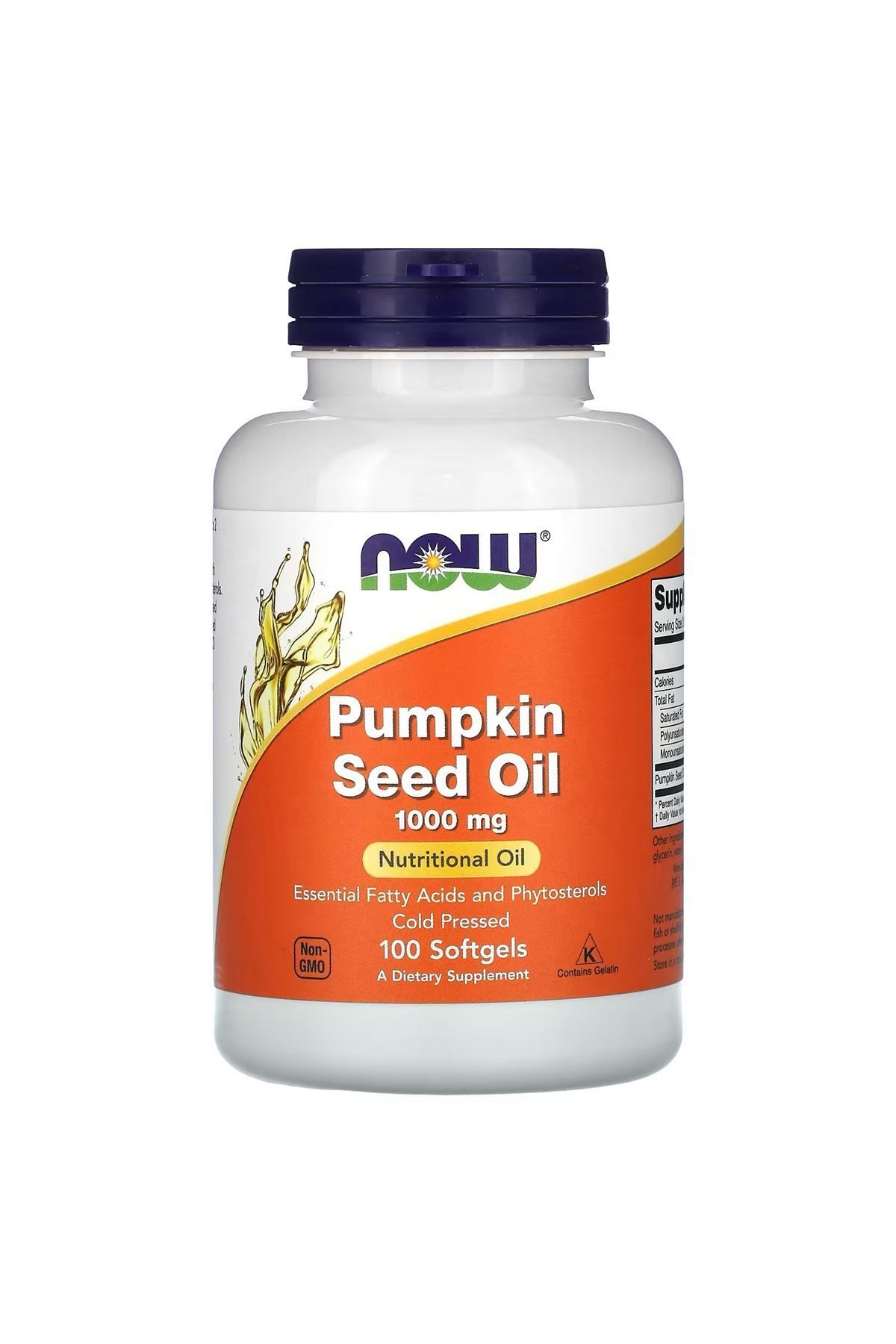 Now Foods Pumpkin Seed Oil1000 mg 100 Softgel...