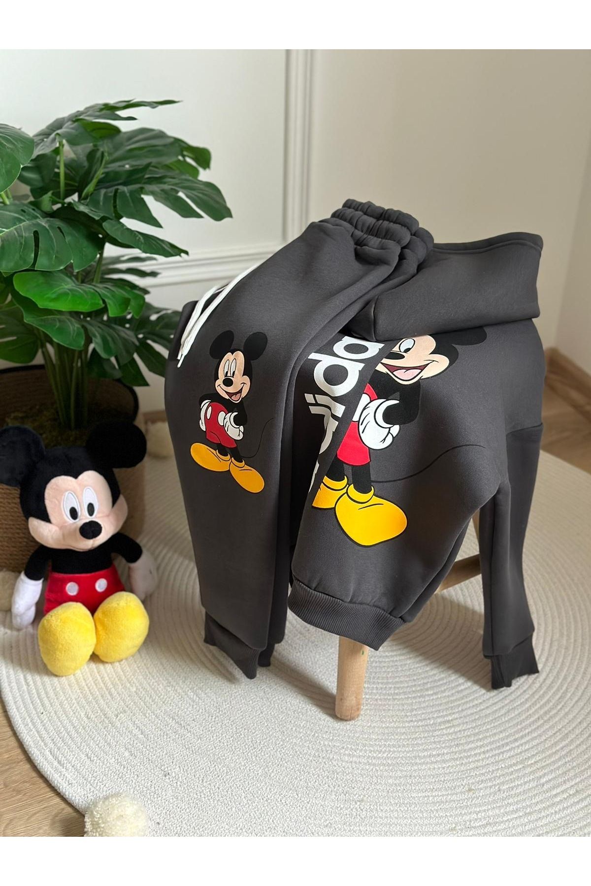 Eflin Butik Füme MickeySporcu Eşofman Takımı