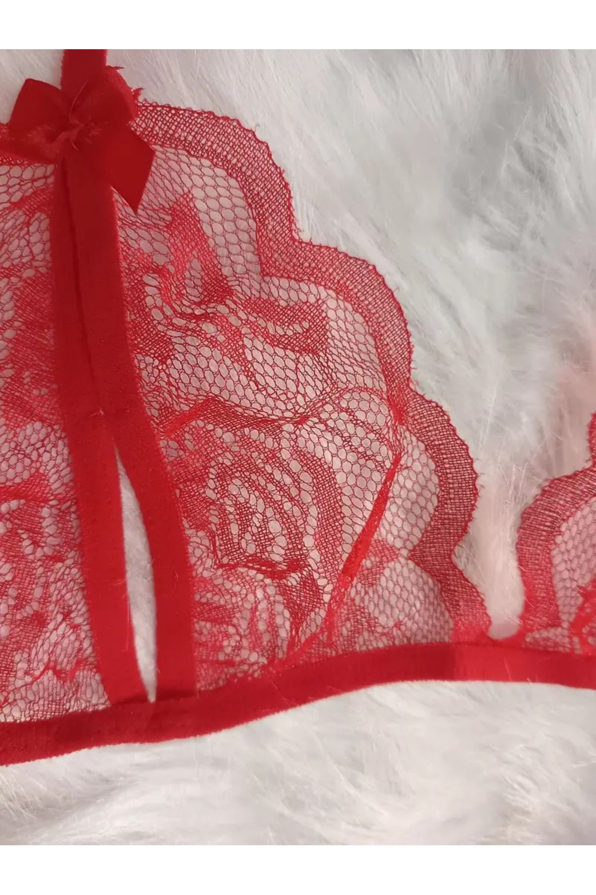 LuxeLingerie Tül şeffaf erotik iç çamaşırı seti