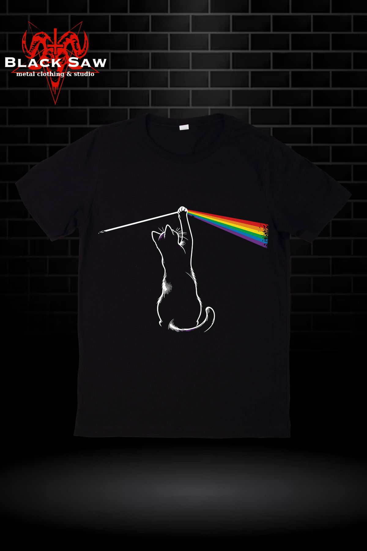 Valens Pink Floyd KediBaskılı Tshirt