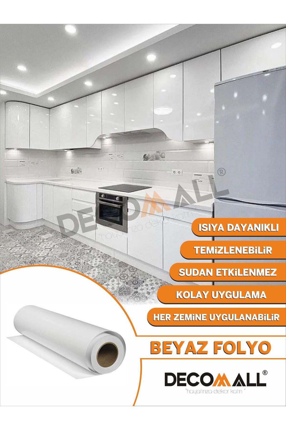 Armut FolyoParlak Beyaz50x100 Yapışkanlı Foly...