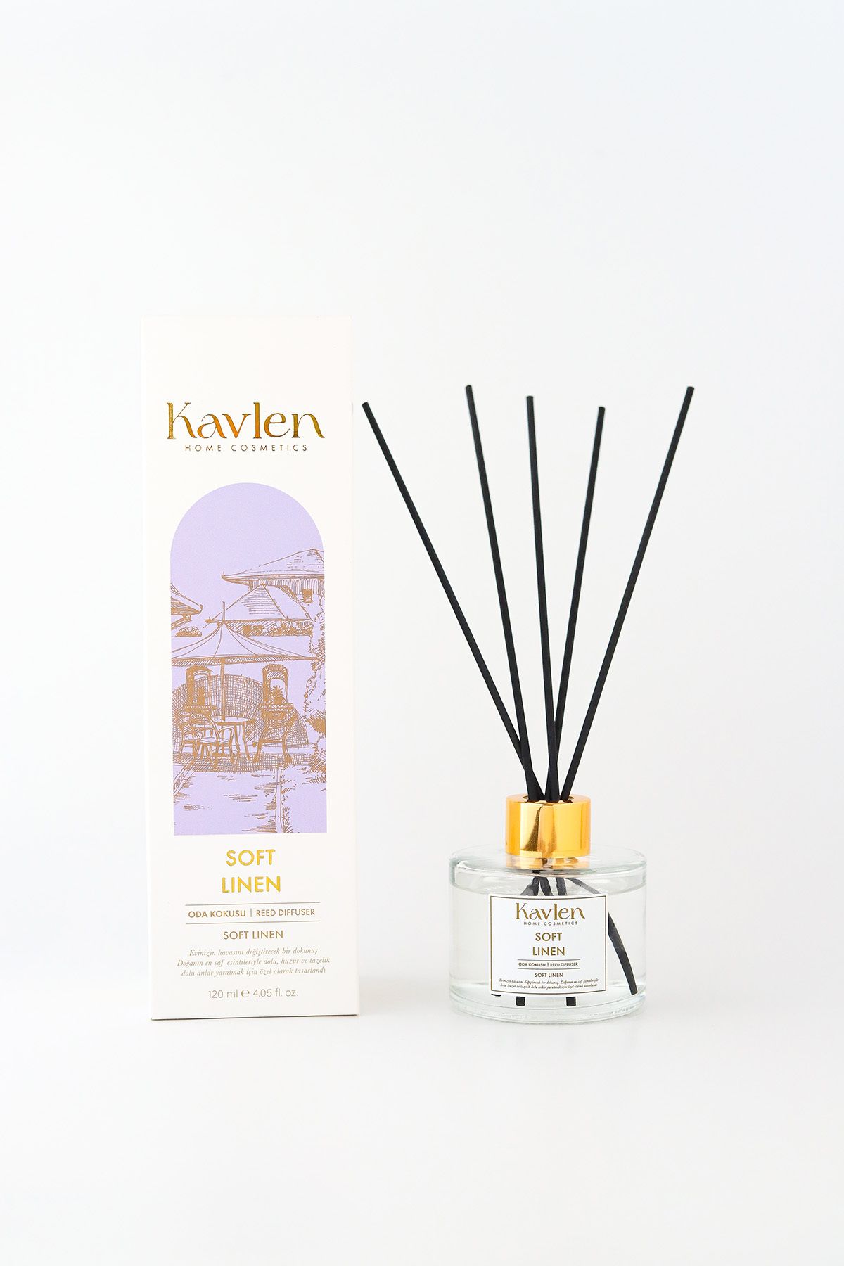 Kavlen Soft Linen Çubuklu Oda Kokusu 120 Ml