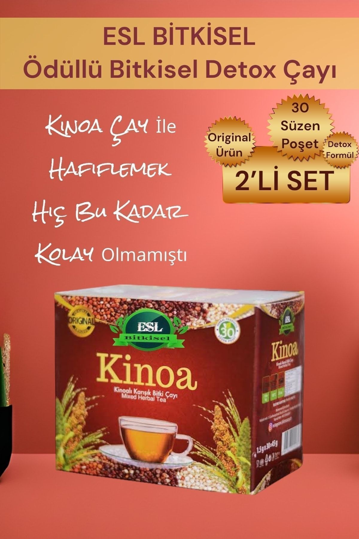 Zayıflama1, Yağ Yakıcınz, Metabolizma, Ödem1 Atıcı, Detox Mix, & Kinoa Çay (2 KUTU)