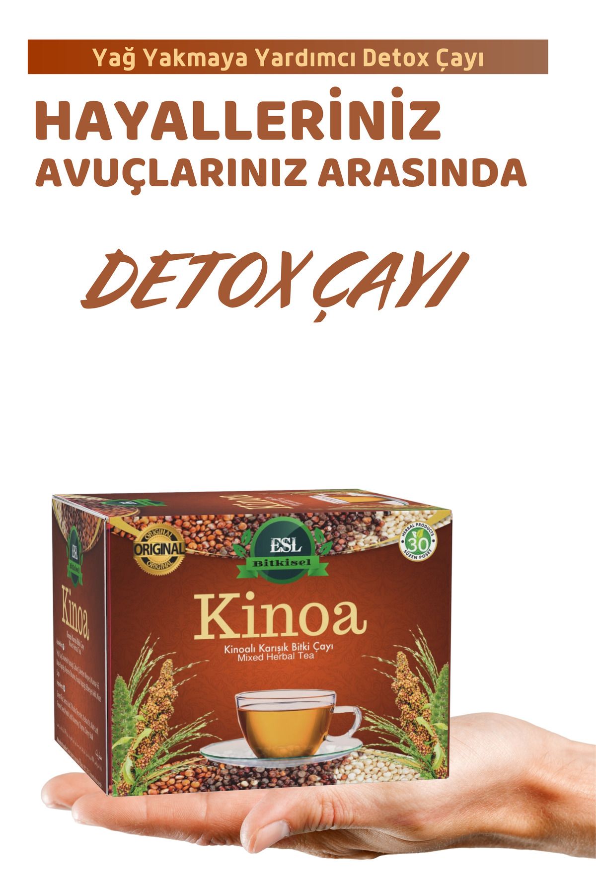 Fit Ve Sağlıklı Yaşam Için Detox Çayı Ile Yenilenin Kinoa Çay 30'lu