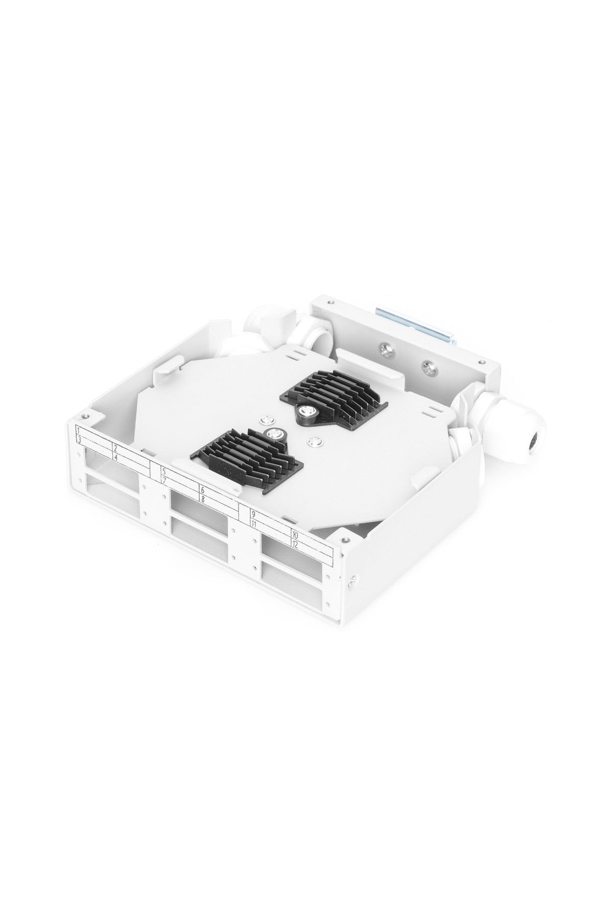 DN-96890 DIN Rail Splicing Box for 6x SC/DX Couplers, color GRİ