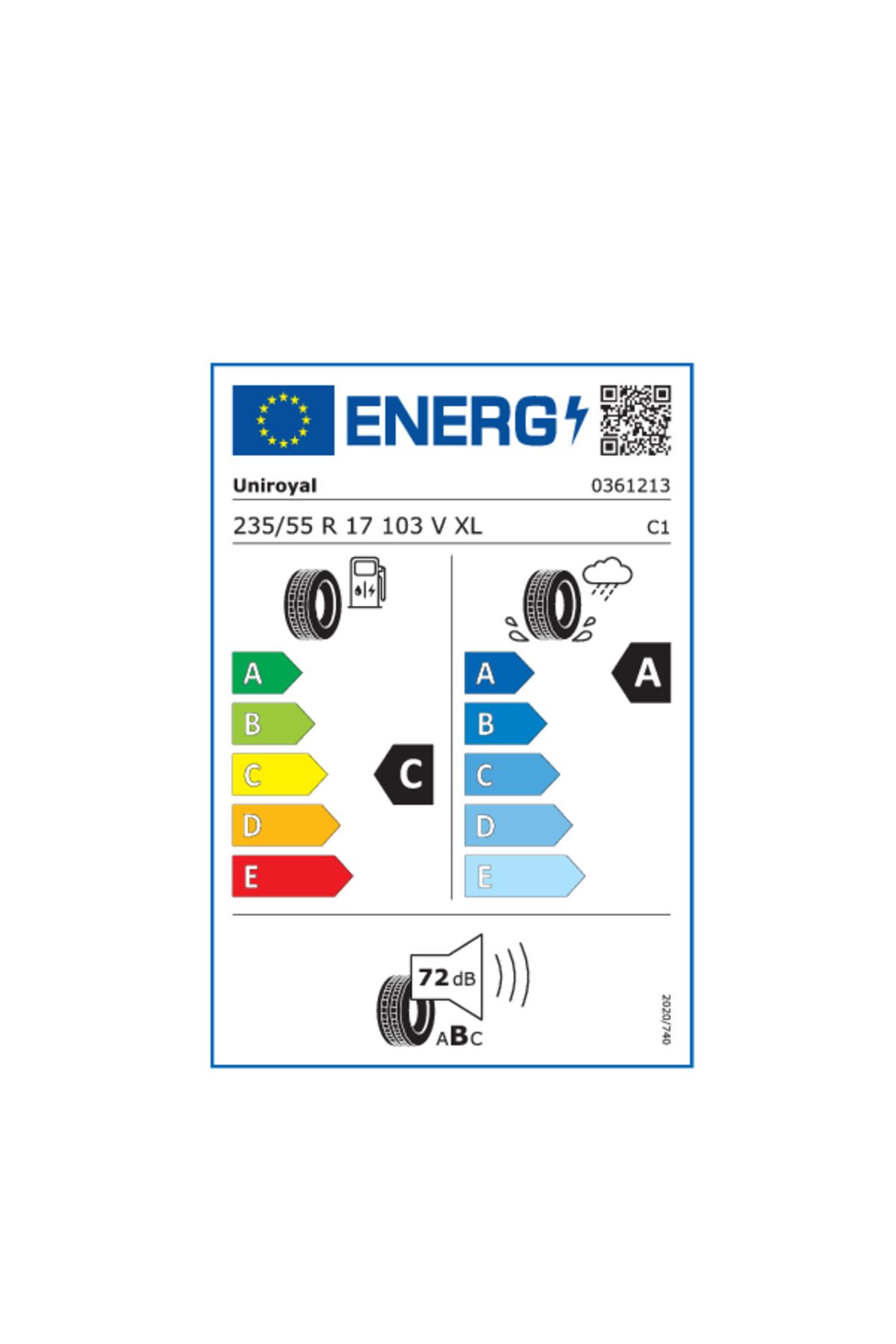 235/55R17 103V XL FR RainSport 5 uygunlastikalda (2024 Üretim) 4 Adet