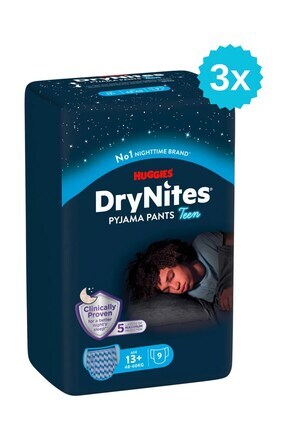 Drynites Erkek Emici Gece Külodu 13+ Yaş 48-60 Kg 9lu x 3 Adet Image 0