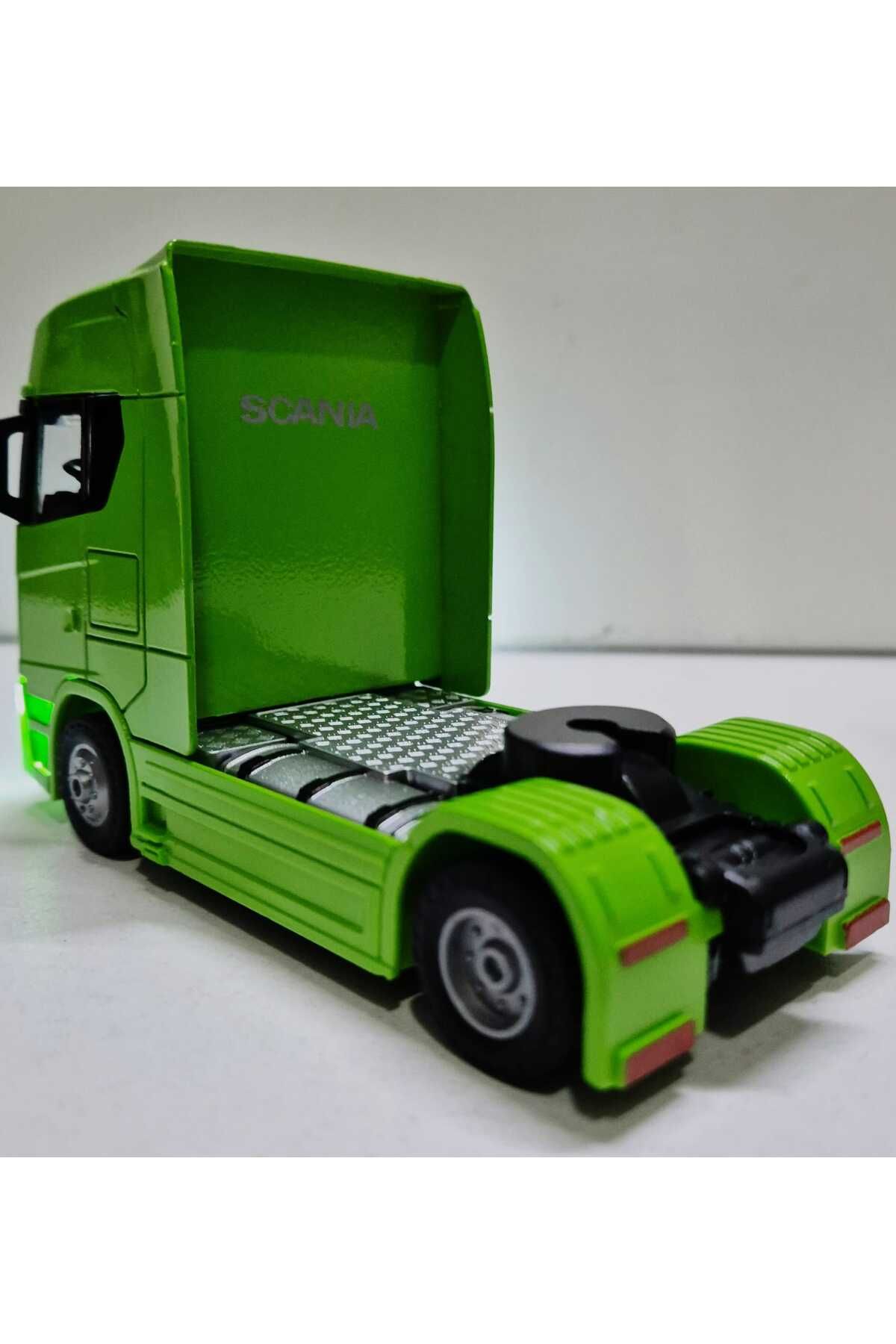 Scania V8 Çekici Tır 12 Cm Demir Çek Bırak Oyuncak Scania Metal Tır Taşıyıcı Mini Model Araç Diecast