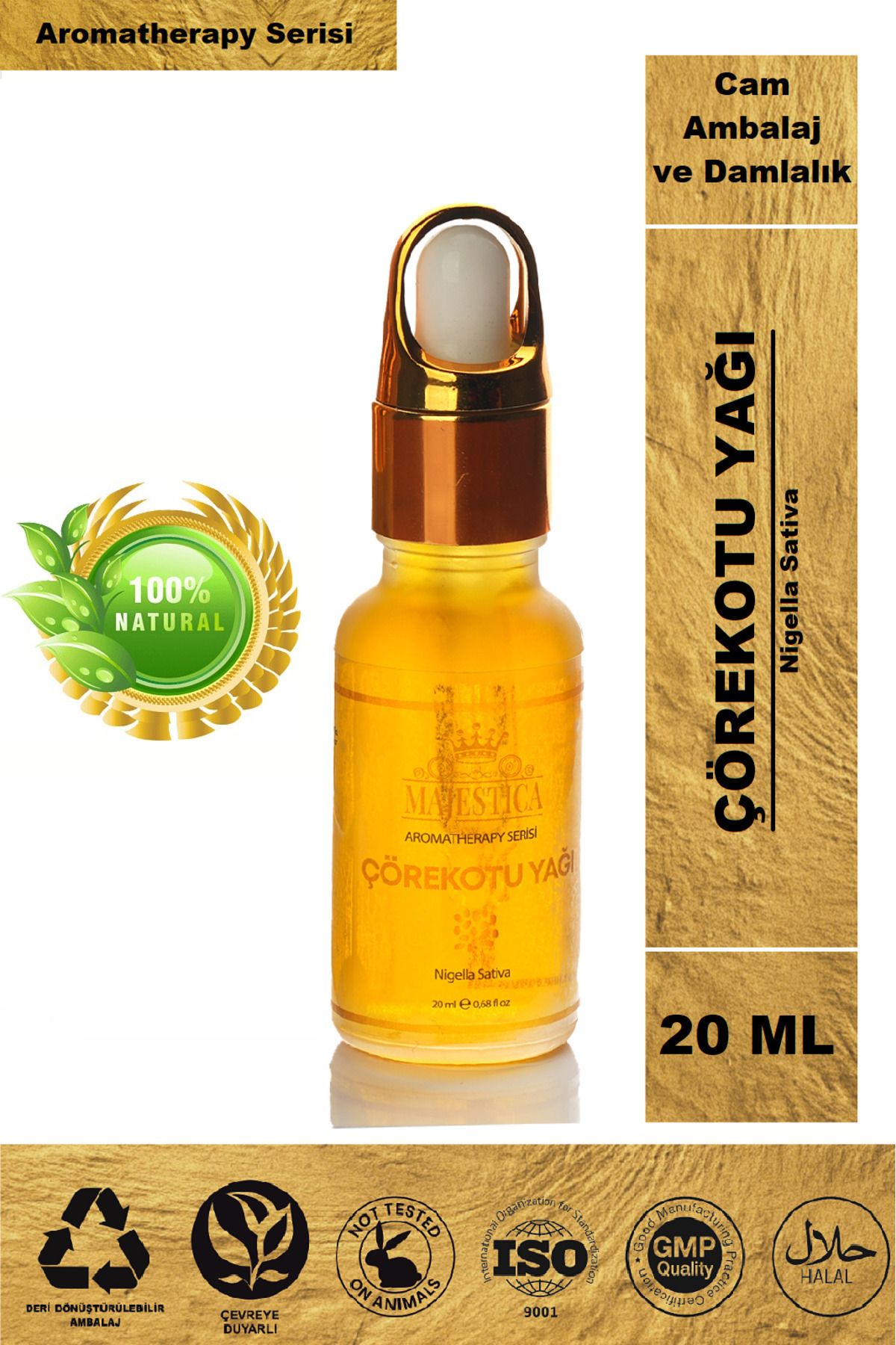 Majestica Çörek Otu Yağı 20ml %100 Saf ve Doğ...