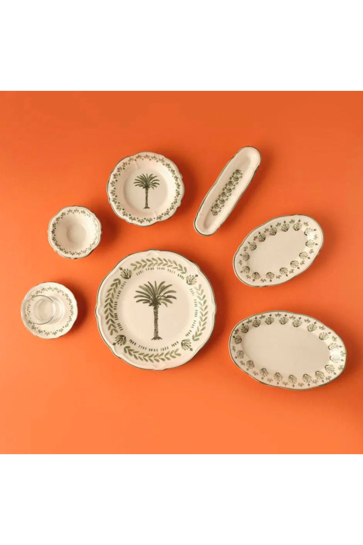 Alice Stoneware 44 Parça 6 Kişilik Kahvaltı Takımı Yeşil