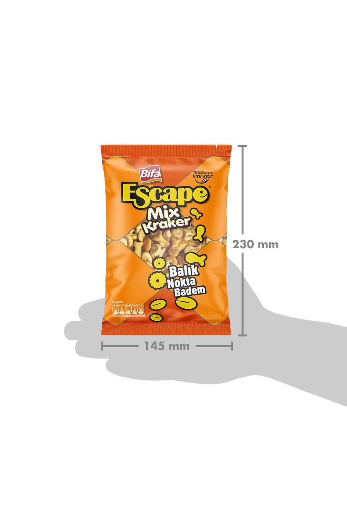 Bifa Escape Mix Kraker - Balık - Nokta - Badem 150 gr x 3 Adet