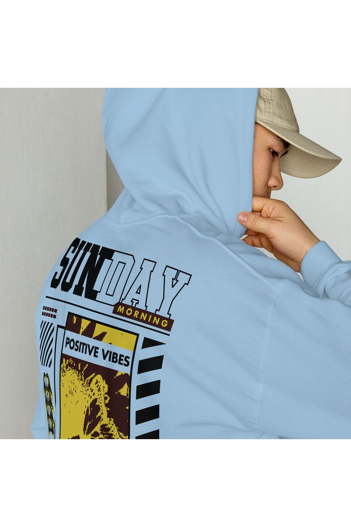 Moda Glo Unisex SundayBaskılı Oversize Sweats...