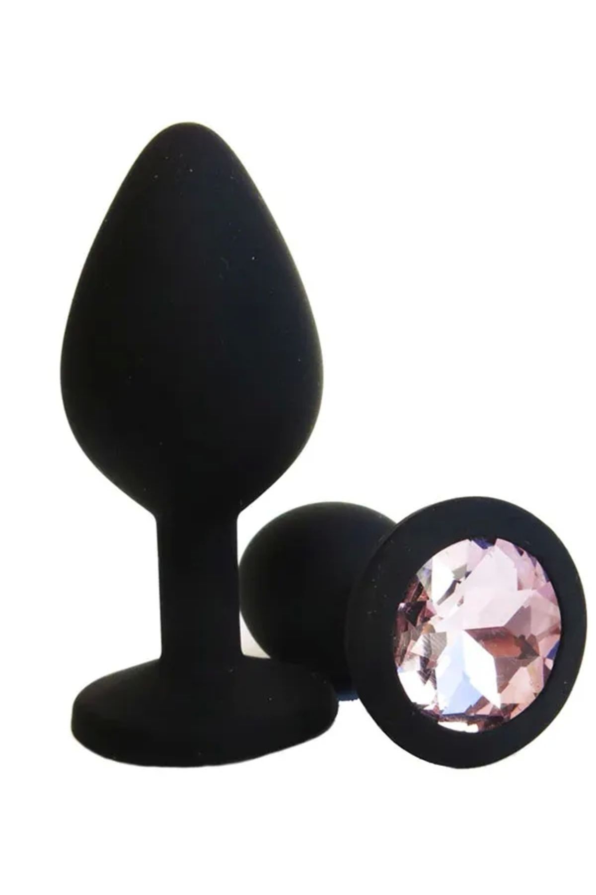 Silikon Anal Plug Taşlı Medium