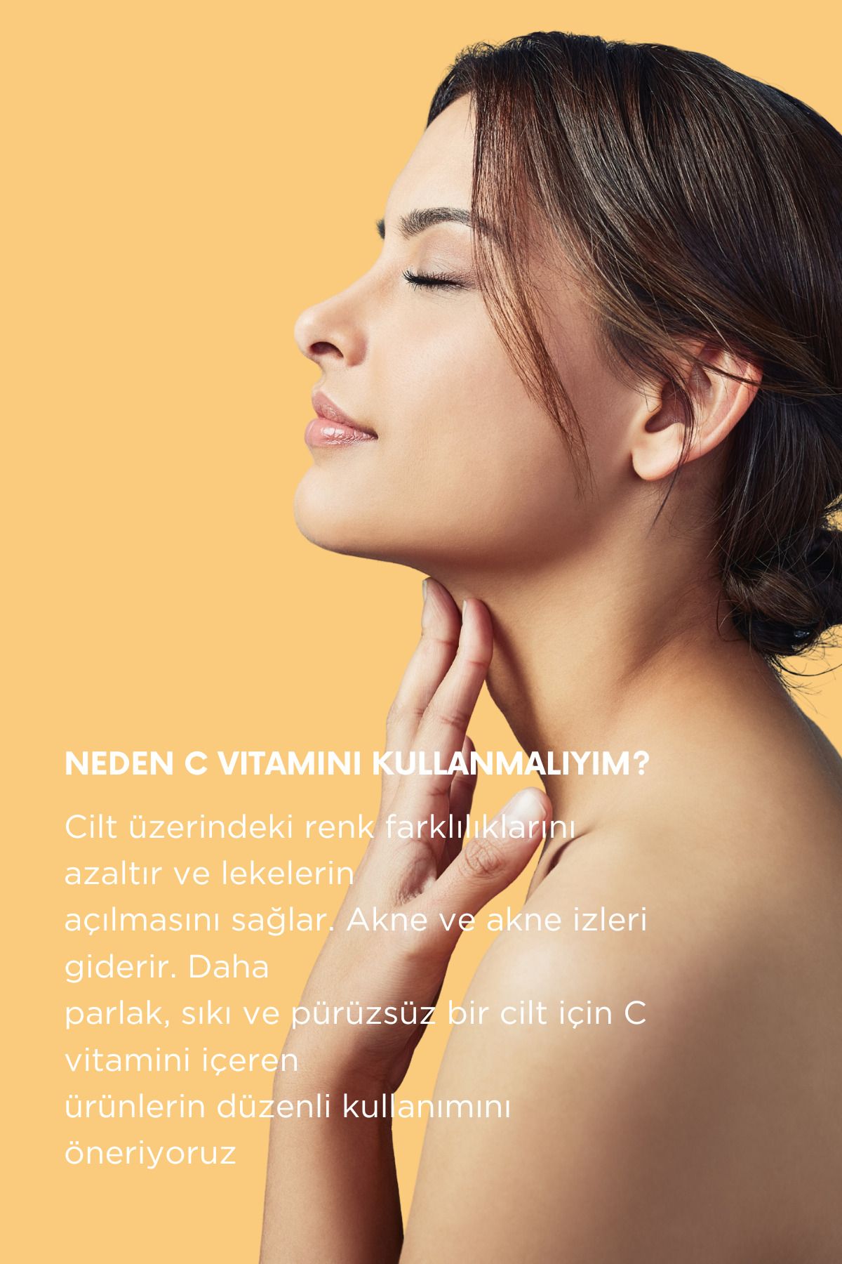 Cilt Lekelerine Karşı Etkili Parlatıcı Vitamin C Serum, Glutatyon, Ferulik Asit ve %20 Askorbik Asit