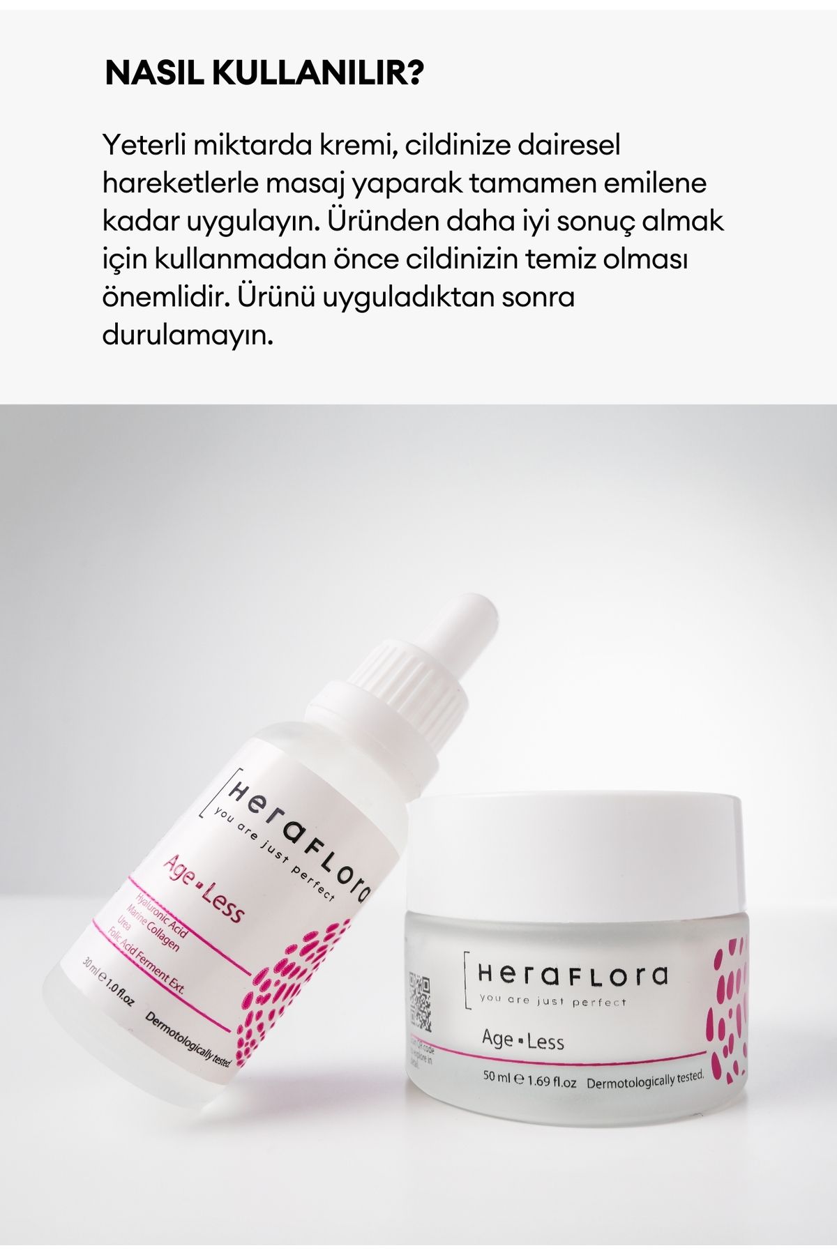 Age Less Su Bazlı Yaşlanma Karşıtı Hyalüronik Asit,Kolajen,Folik Asit Bakım Kremi 50 ml