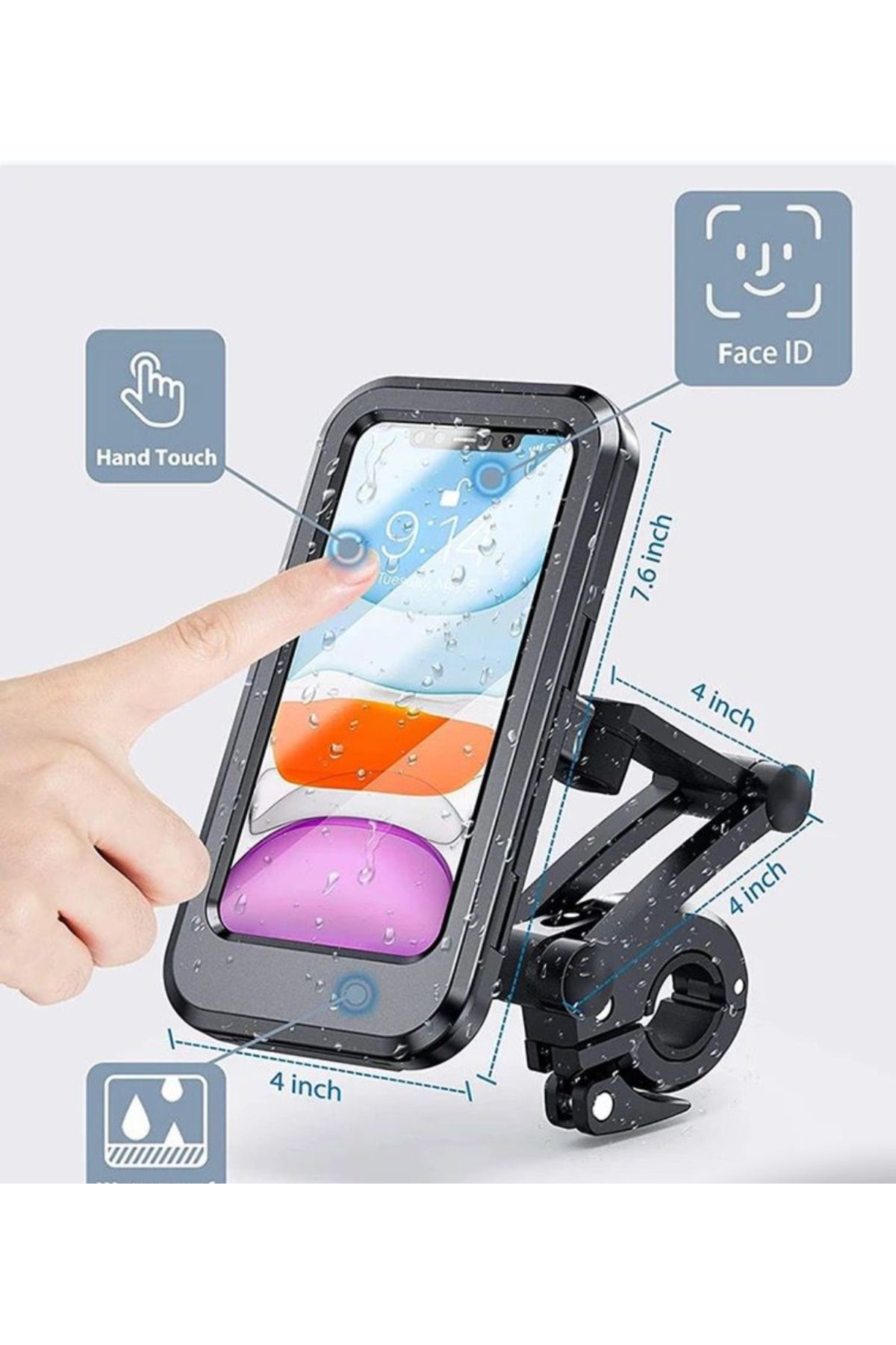 Motorsiklet Telefon Tutucu Scooter bisiklet telefon su geçirmez tutucu kılıf motor tutacağı