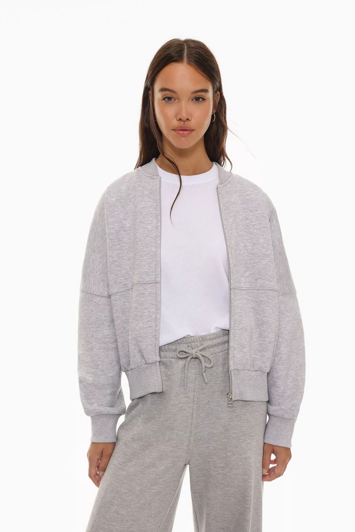 Oversize bomber ceket sweatshirt