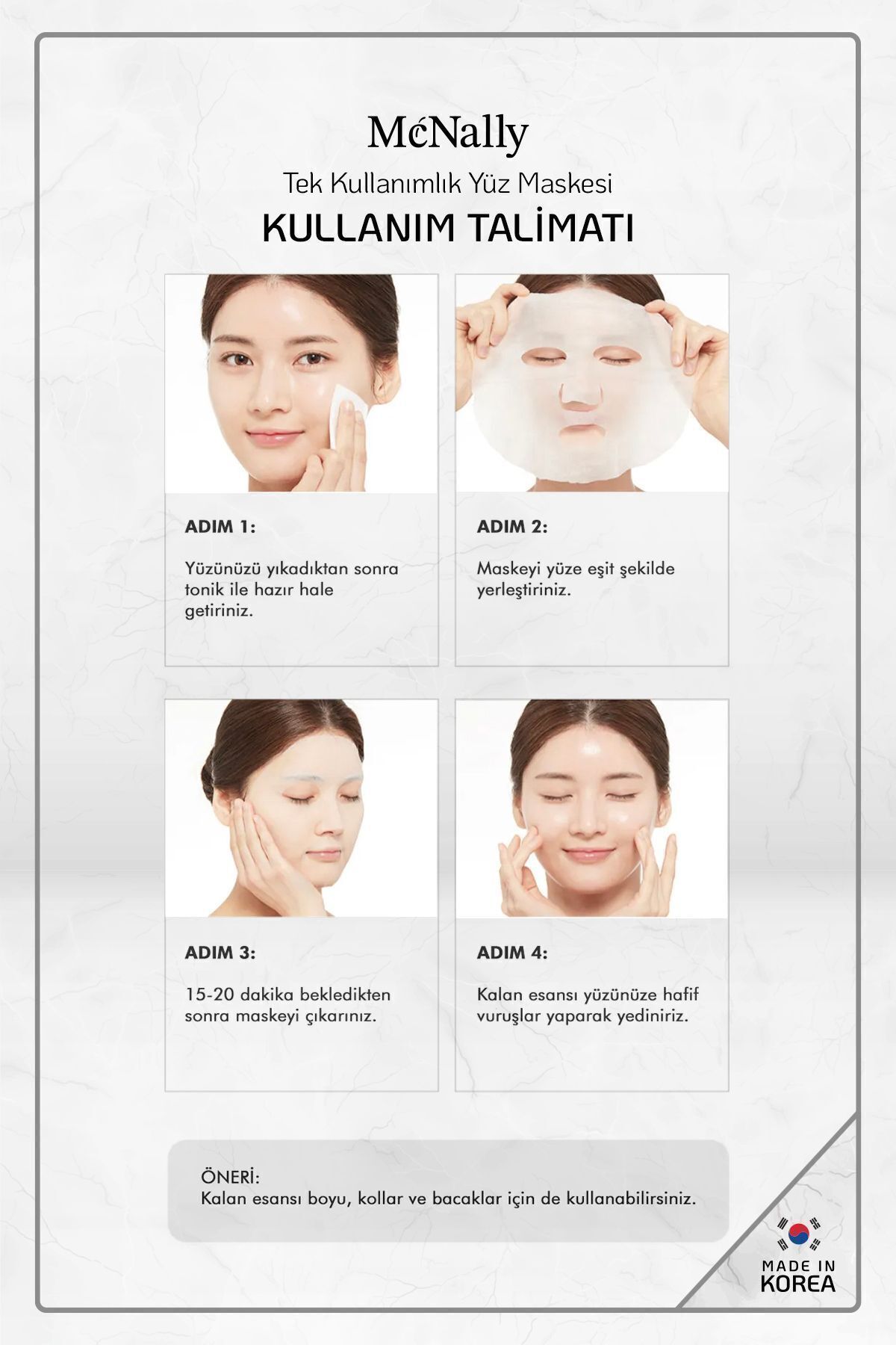 Retinol Tek Kullanımlık Kore Yüz Maskesi All Day Mask Made In Korea