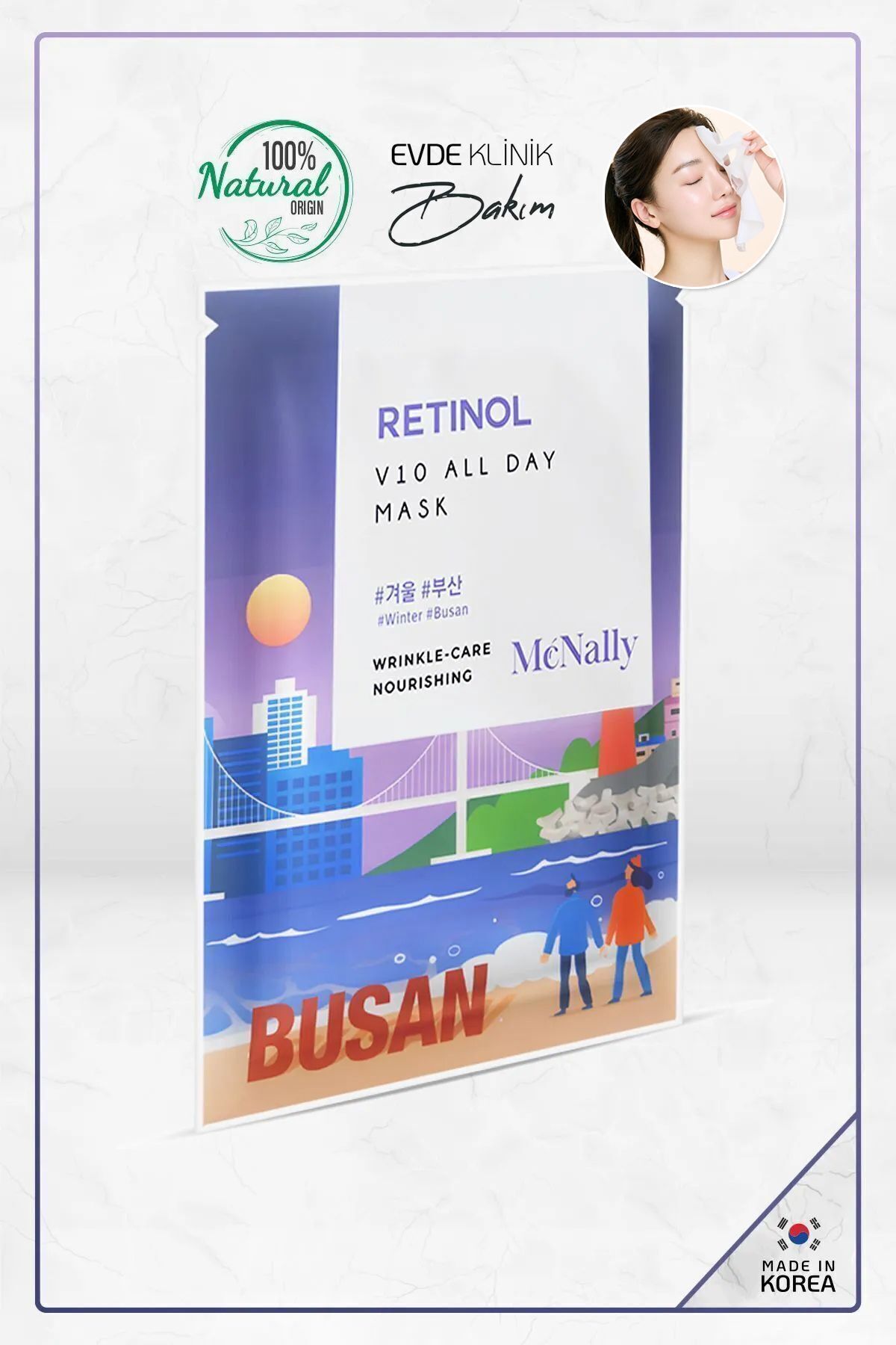 McNally Retinol TekKullanımlık Kore Yüz Maske...