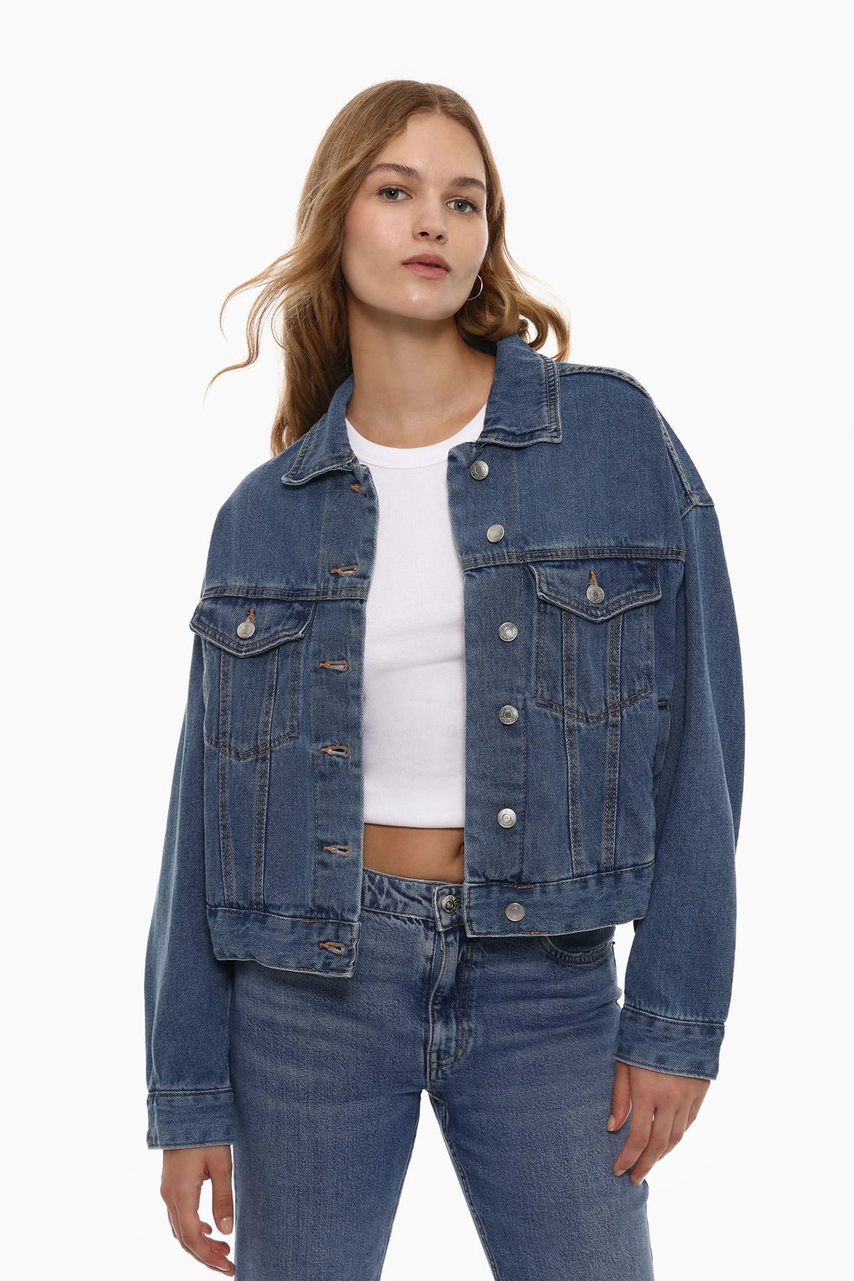 Oversize denim ceket