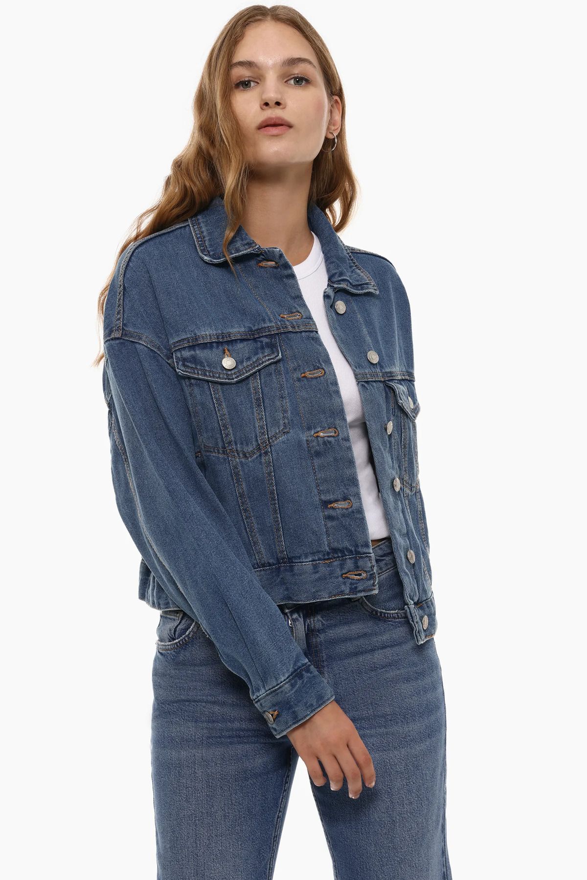 Oversize denim ceket