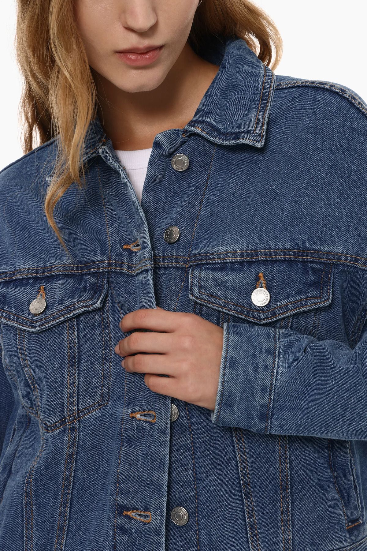 Oversize denim ceket