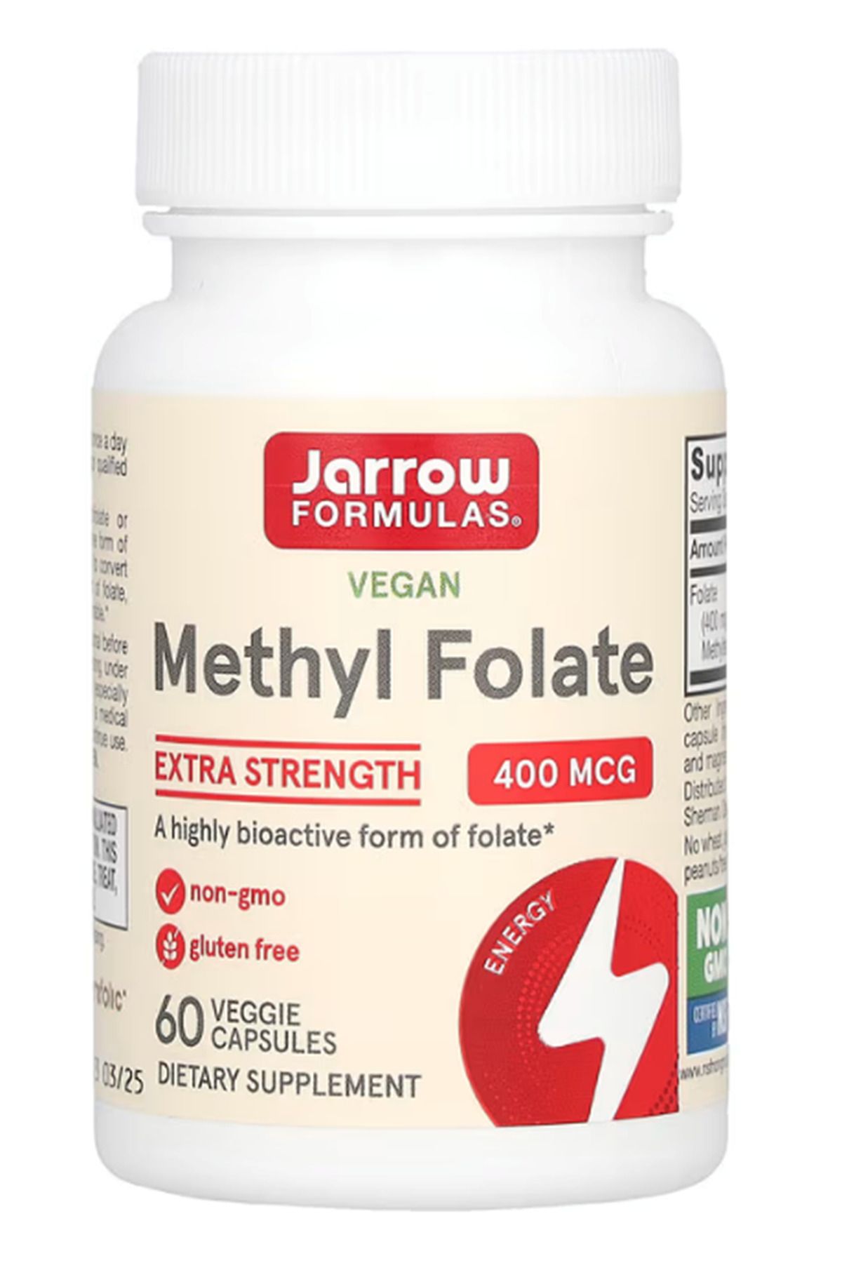 Jarrow Formulas , VeganMethyl Folate, Extra S...