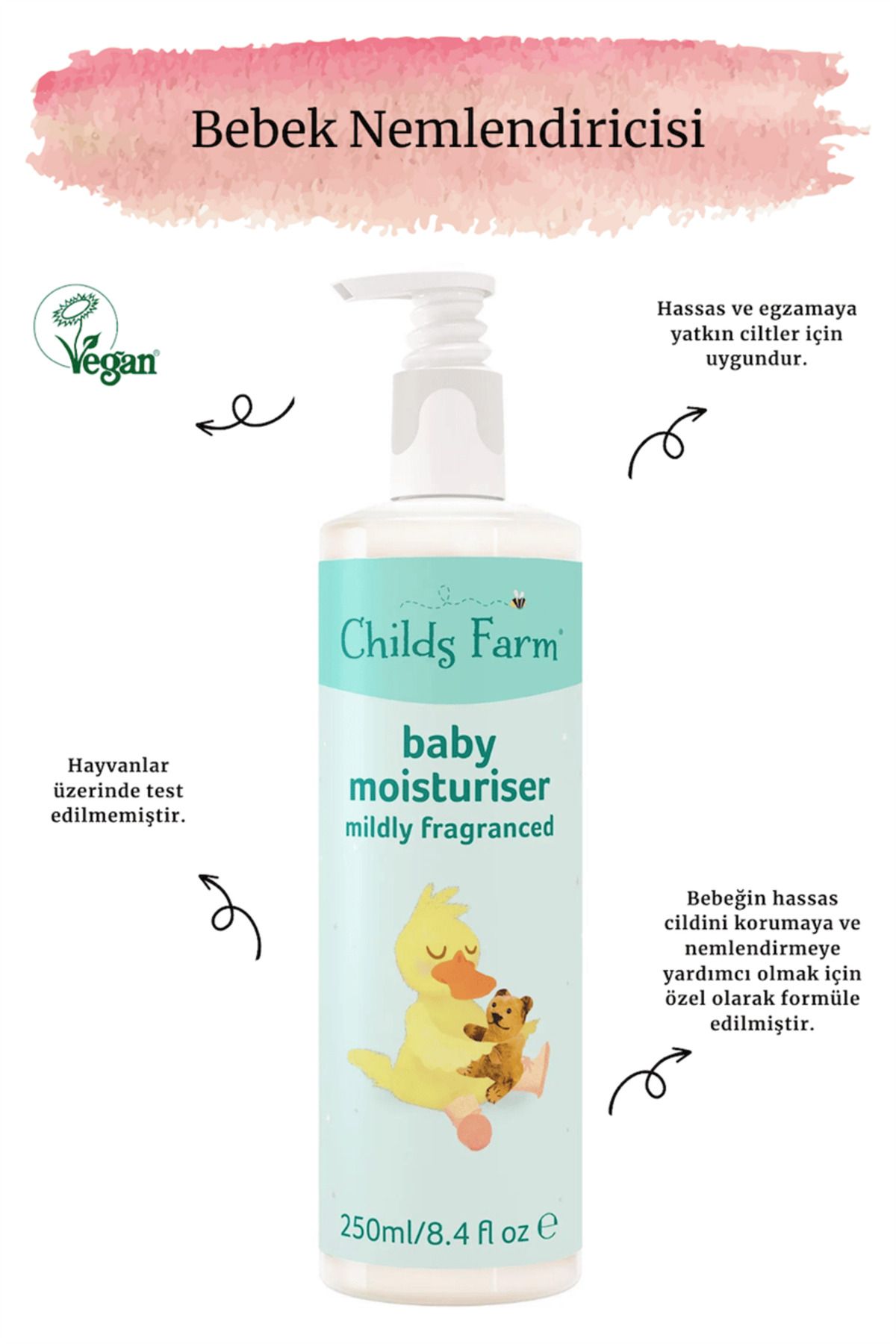 Orgnik Hafif Kokulu Bebek Nemlendirici - 500ml