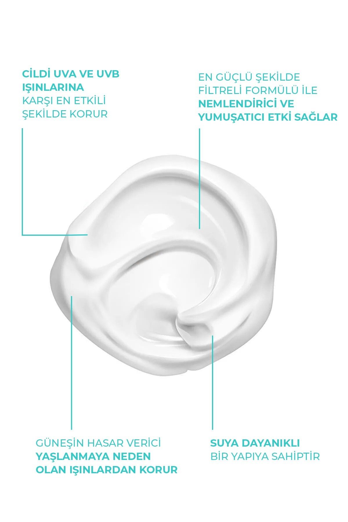 Spf 50 Pa Yeni Nesil Filtreli, Leke Karşıtı, Su Bazlı, Nemlendirici Güneş kremi 50 ml