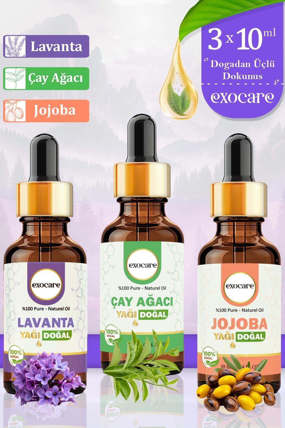 exocare LAVANTA ÇAY AĞACI veJOJOBA %100 Doğal...