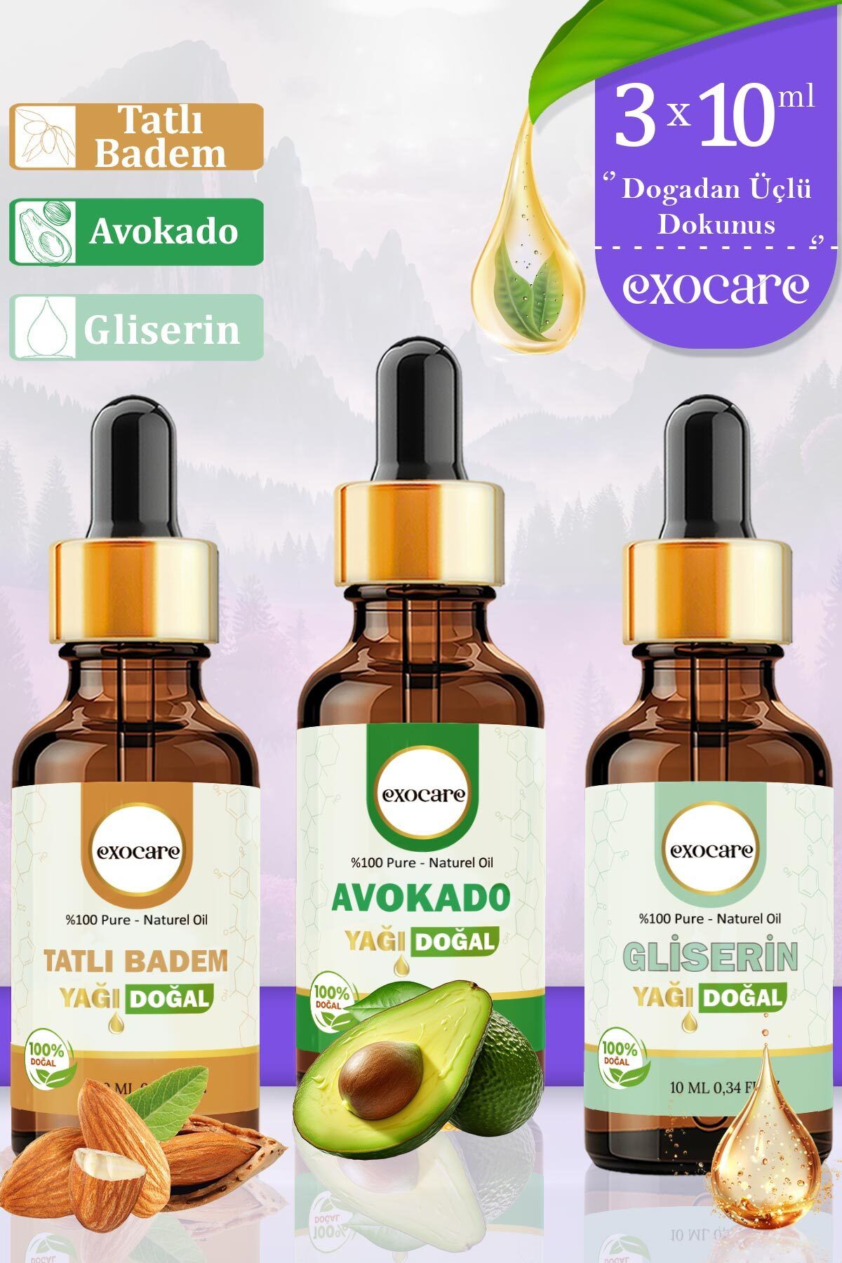 exocare AVAKADO TATLI BADEMGLİSERİN %100 Doğa...