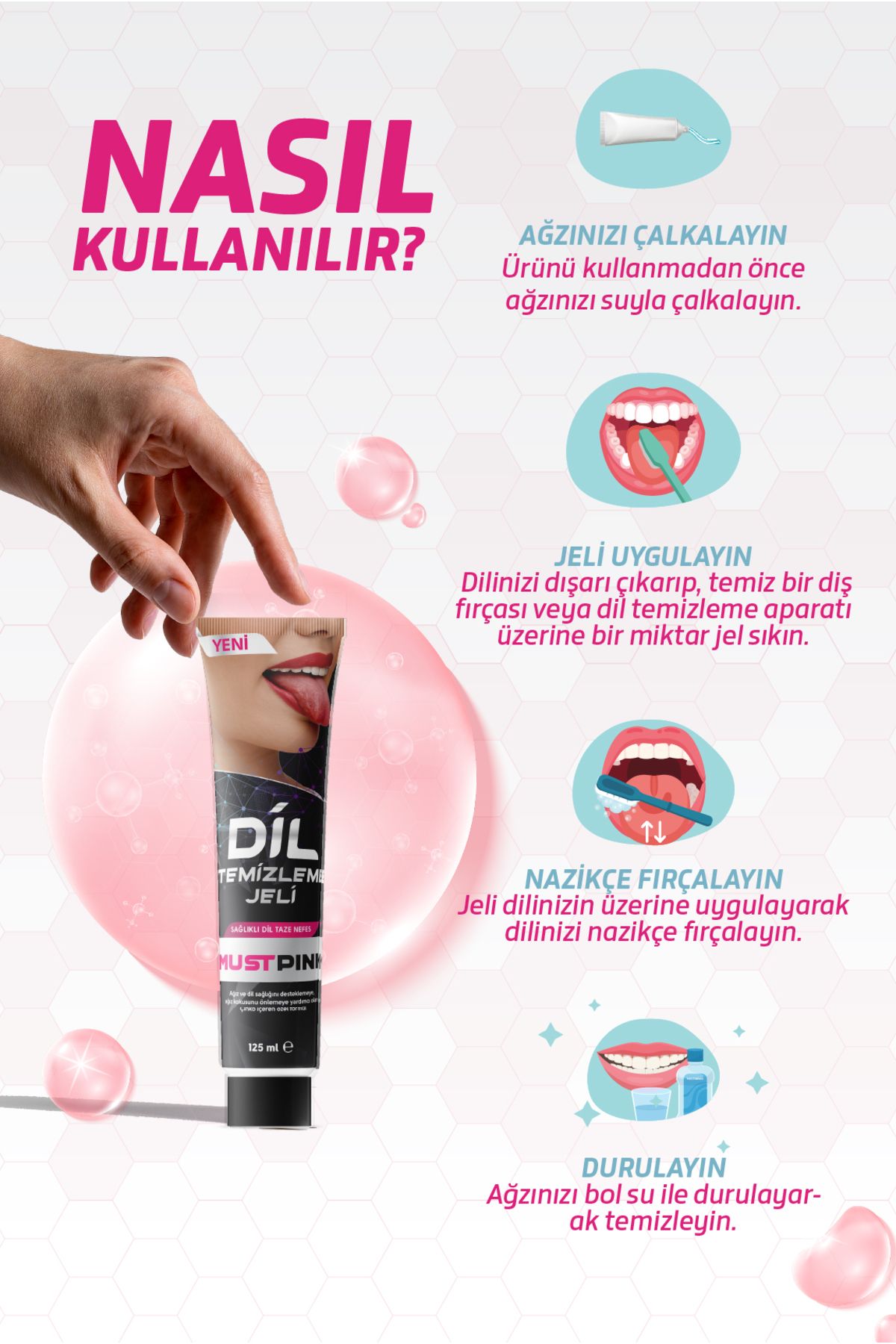 Dil Temizleyici Jel | Dil Macunu 125 ml